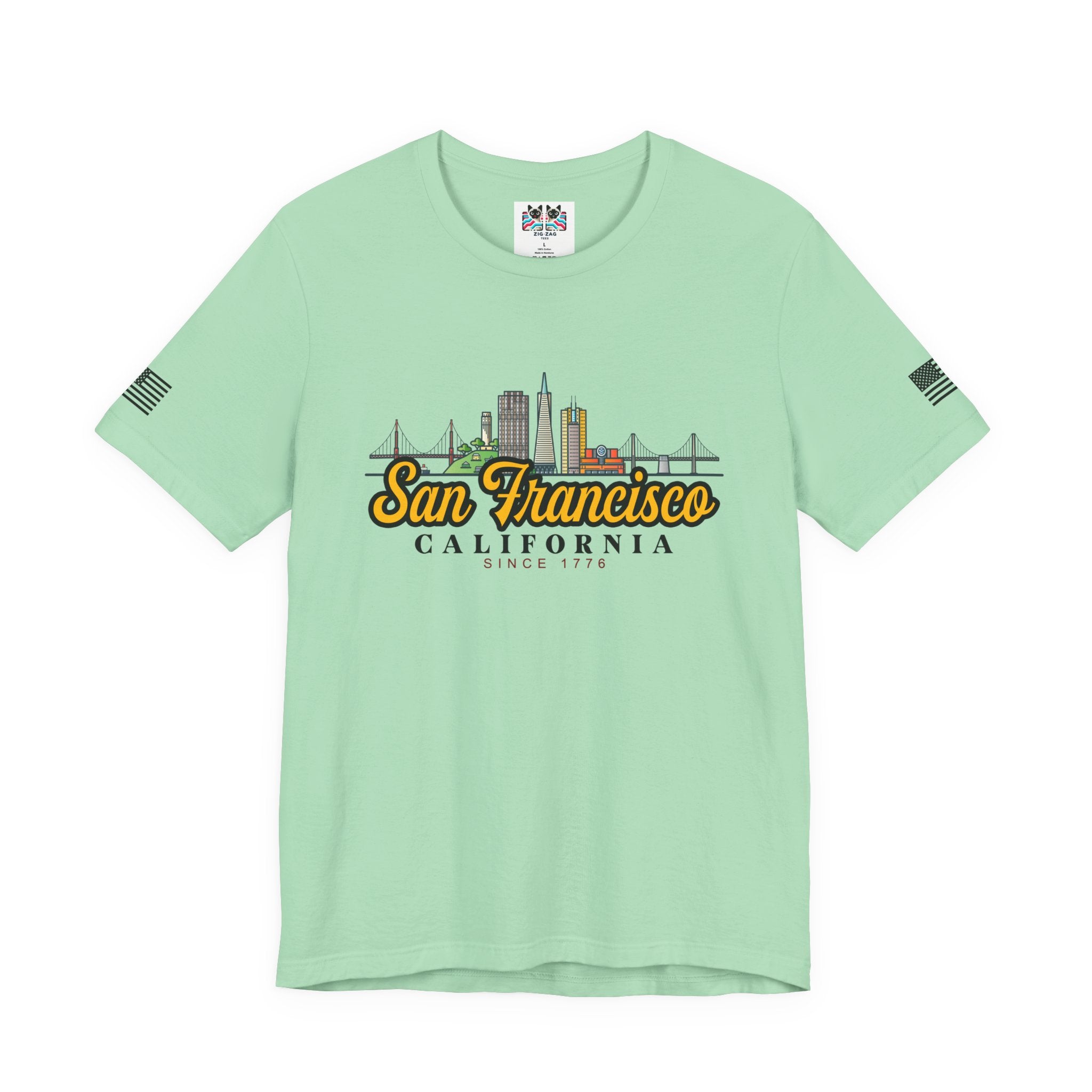 San Francisco California Since 1776 T-Shirt – City Skyline Script Graphic Tee