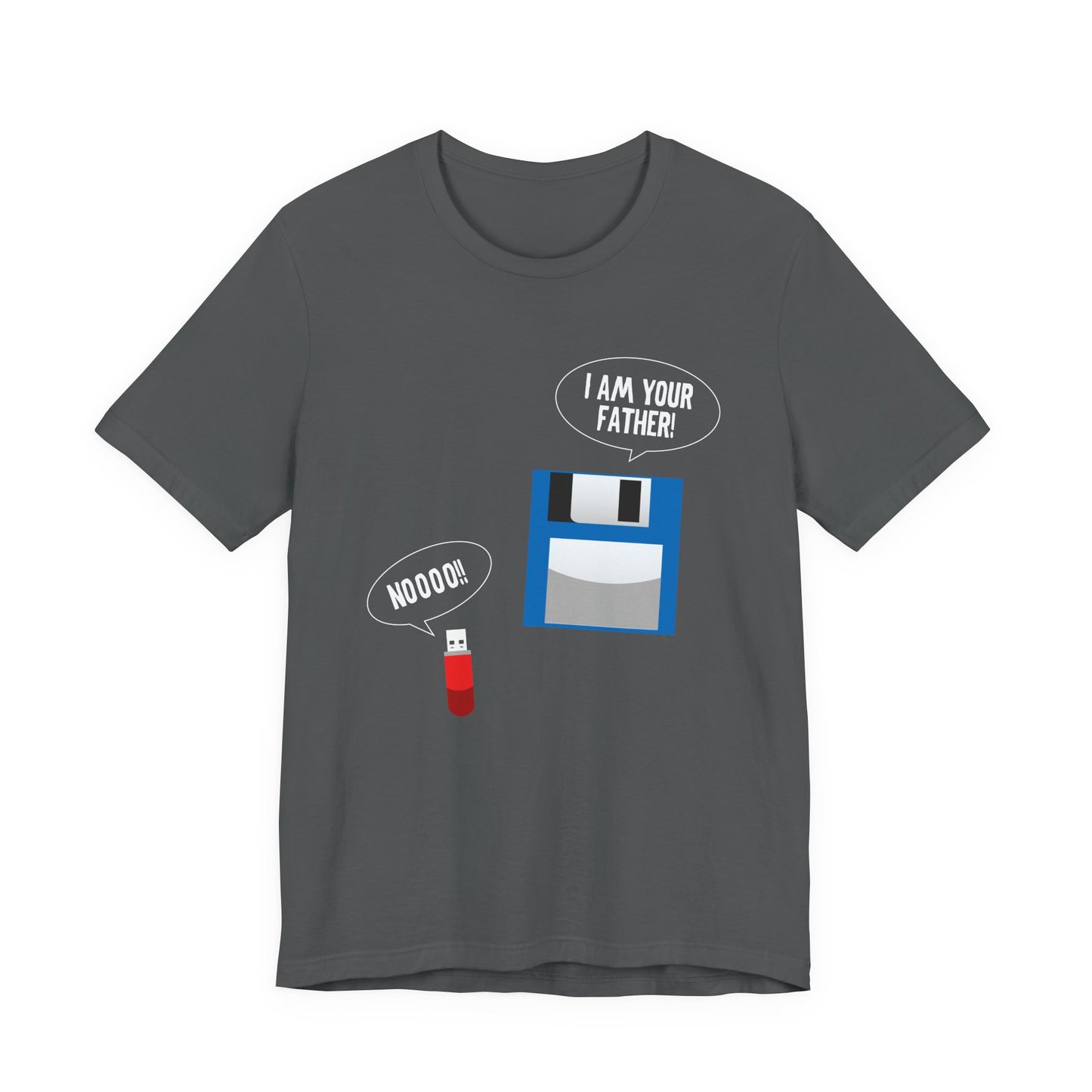Funny Floppy Disk and USB Drive T-Shirt – I’m Your Father Retro Tech Meme