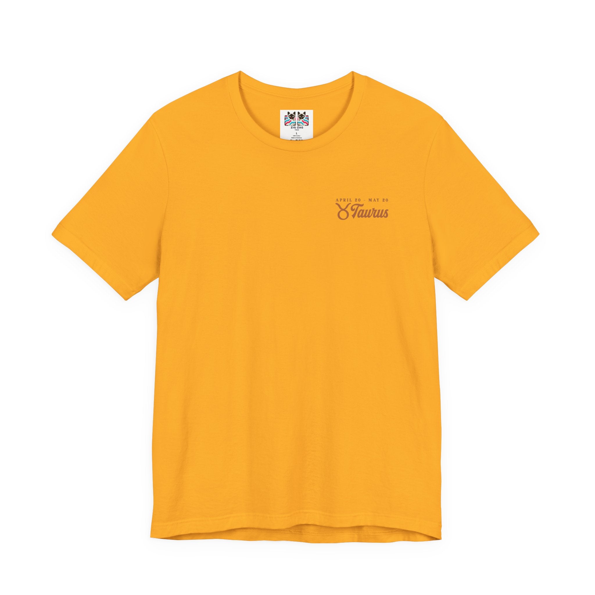 Taurus Zodiac T-Shirt – Patient as the Earth Persistent as the Seasons with astrological wheel