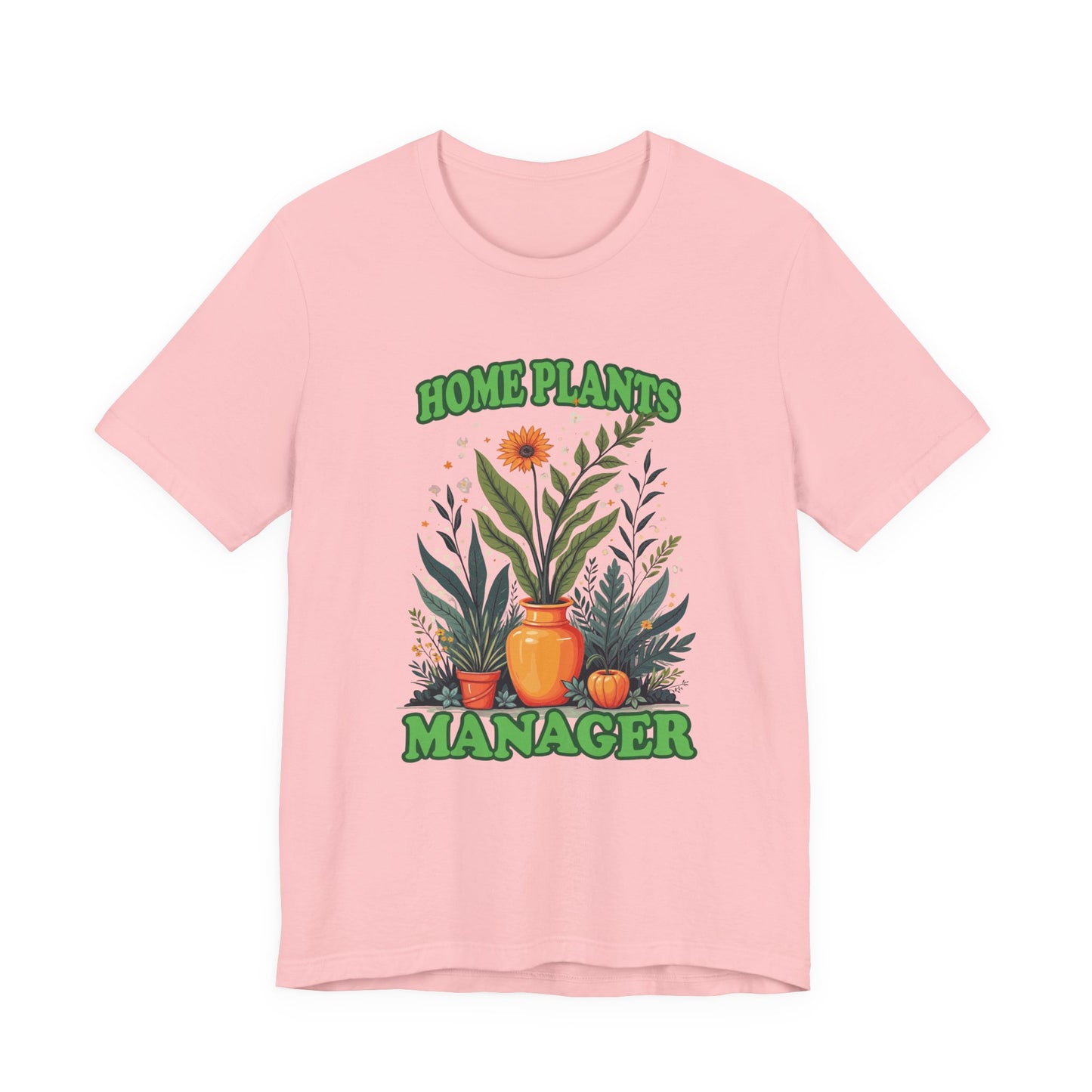 Home Plants Manager Tshirt – Botanical Flower Pots Graphic