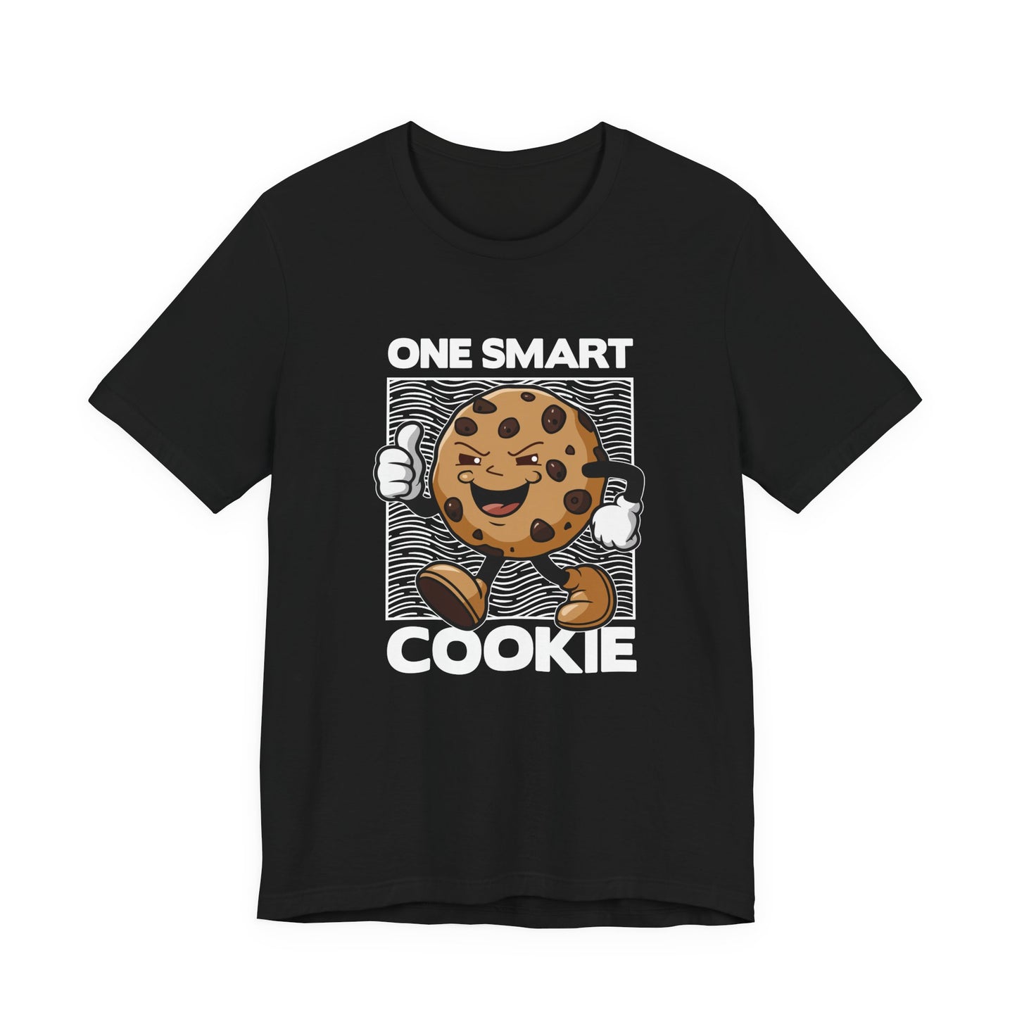 One Smart Cookie Tshirt – Happy Smiling Cookie Walking with Thumbs Up Graphic