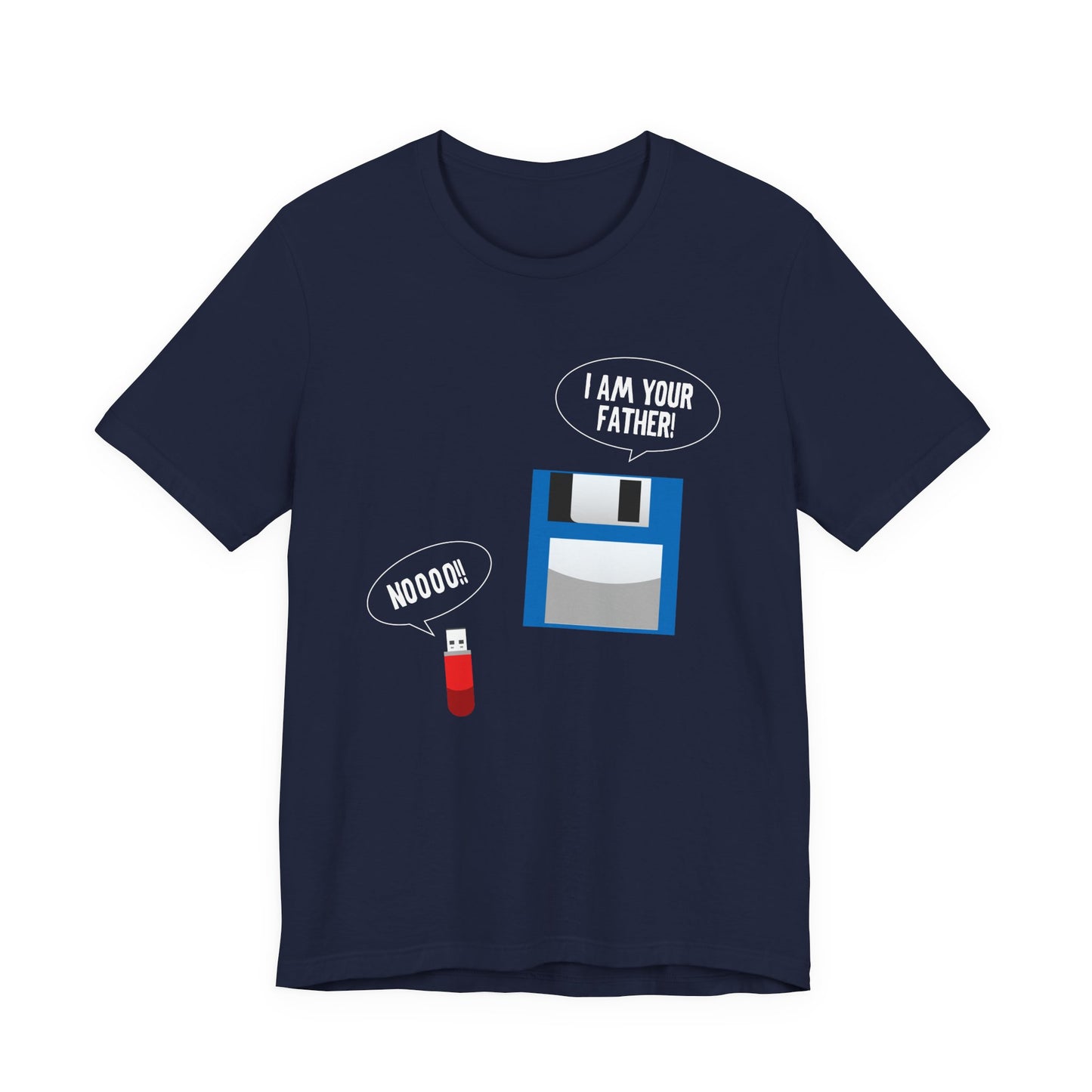 Funny Floppy Disk and USB Drive T-Shirt – I’m Your Father Retro Tech Meme