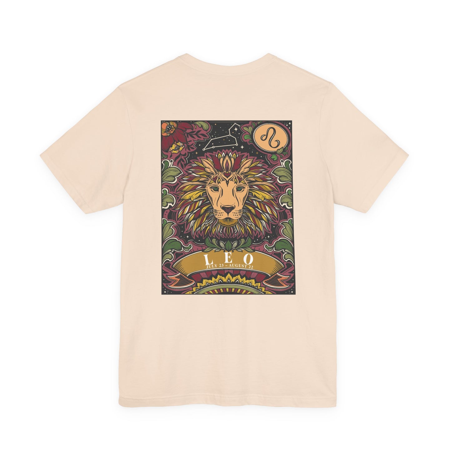 Leo Constellation & Floral Zodiac T-Shirt – July 23 to August 22