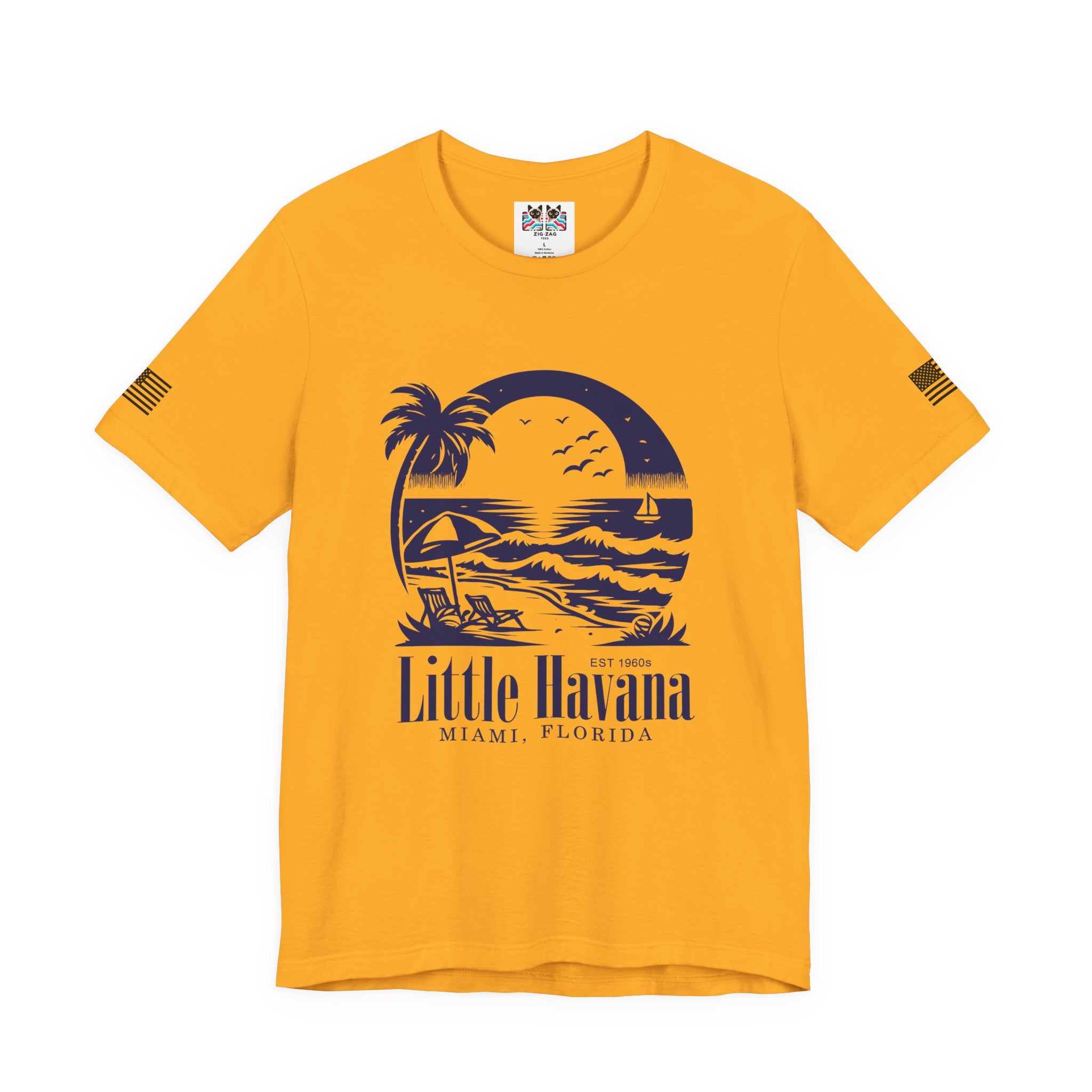 Little Havana Miami Florida T-Shirt – EST 1960s Vintage Beach Scene Graphic Tee