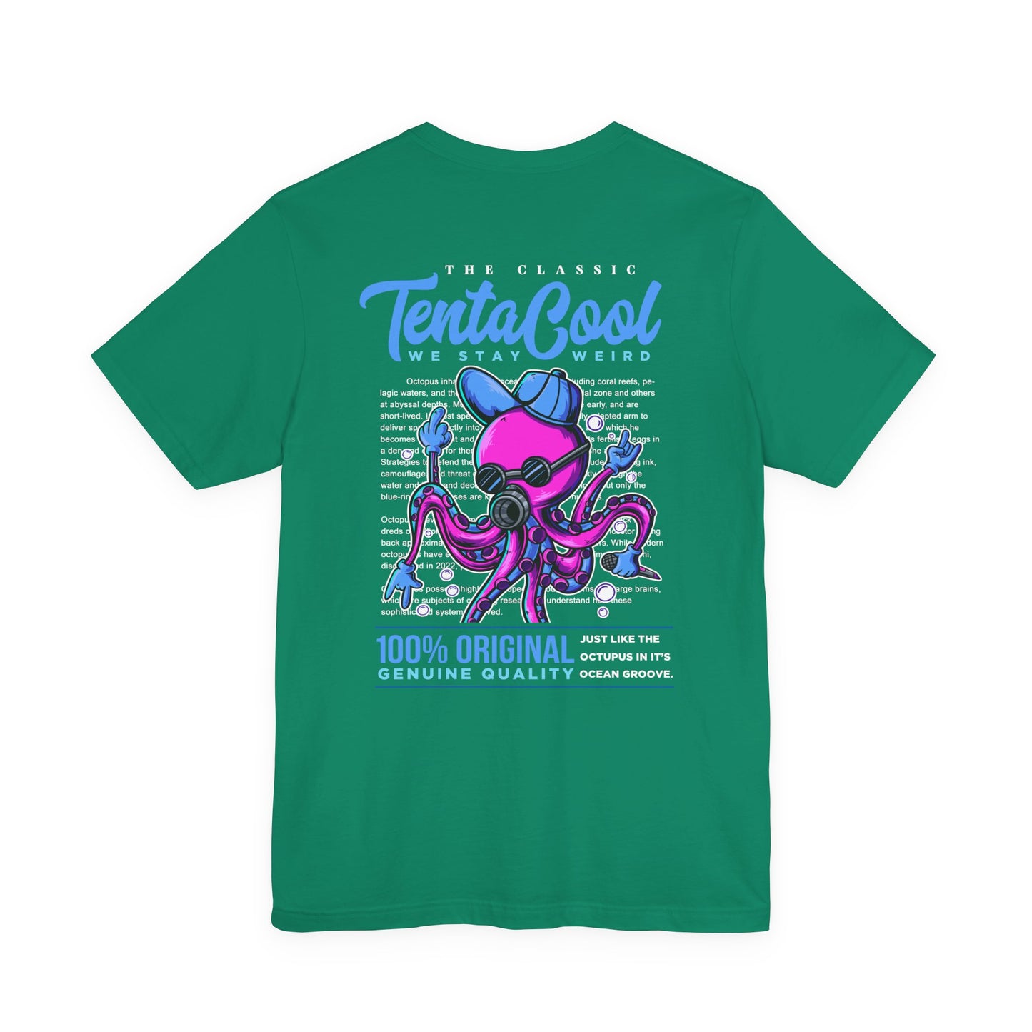 The Classic Tentacool T-Shirt – Purple Robotic Octopus with Mic and Bubbles