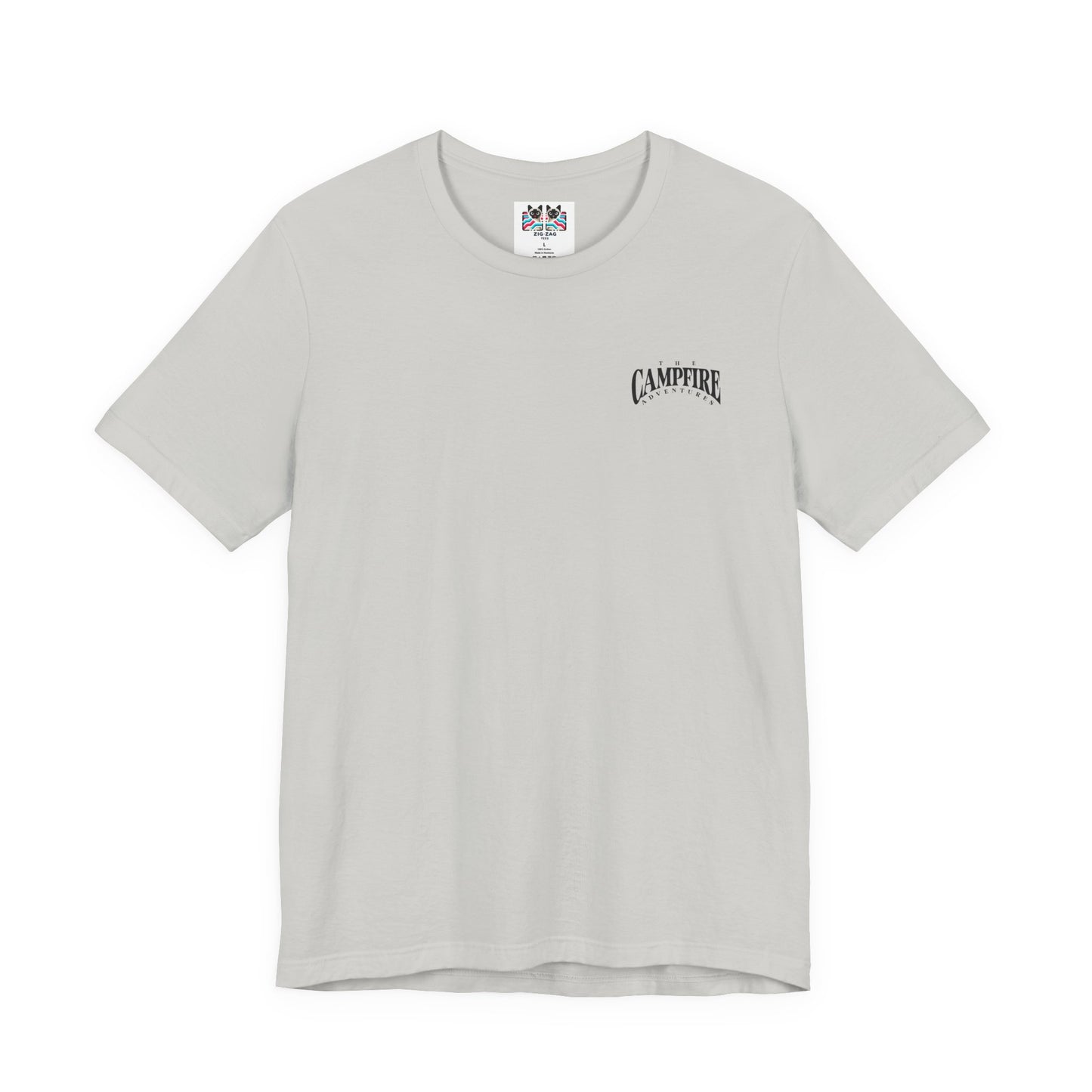 The Adventure Awaits Campfire T-Shirt – Forest Sunset Reflection Graphic