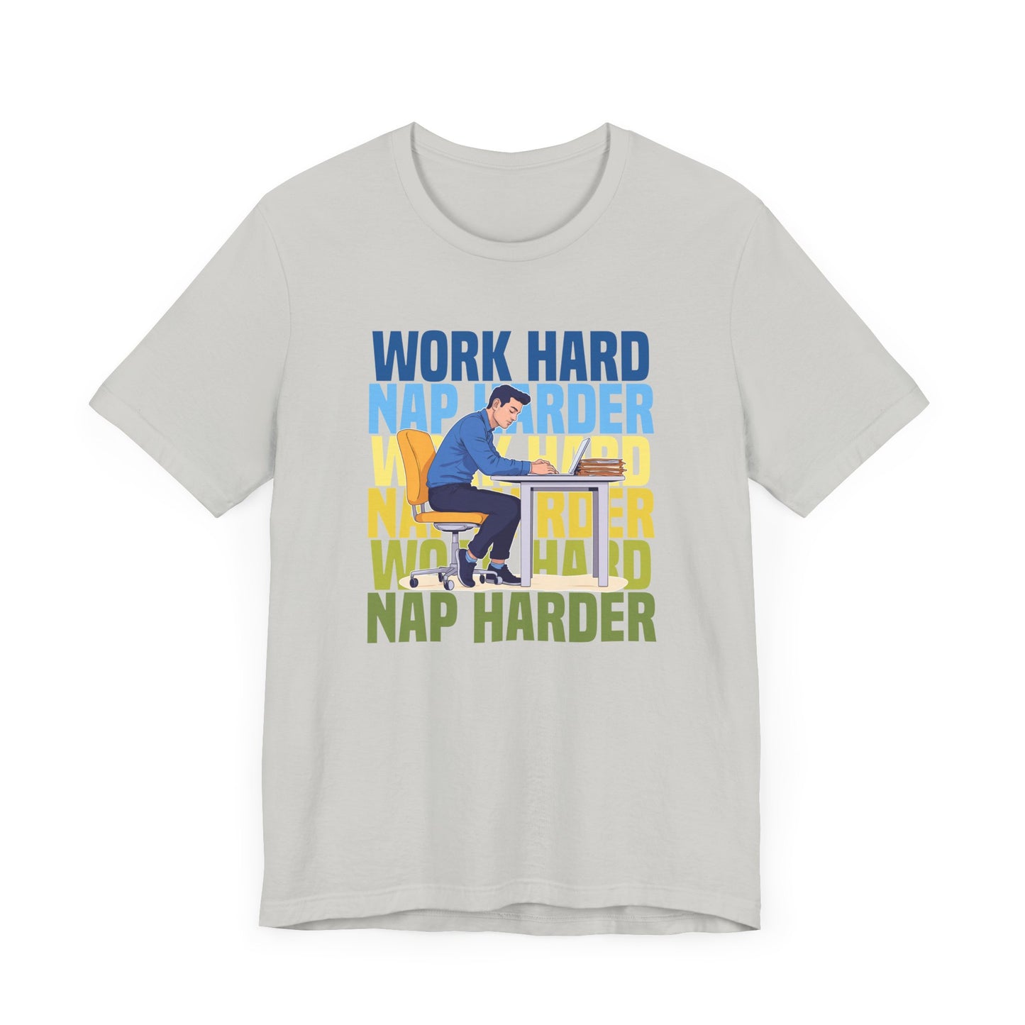 Work Hard Nap Harder Tee, Office Life Humor Shirt, Productivity Fatigue Top, Corporate Grind Graphic Tee, Tired Employee Gift