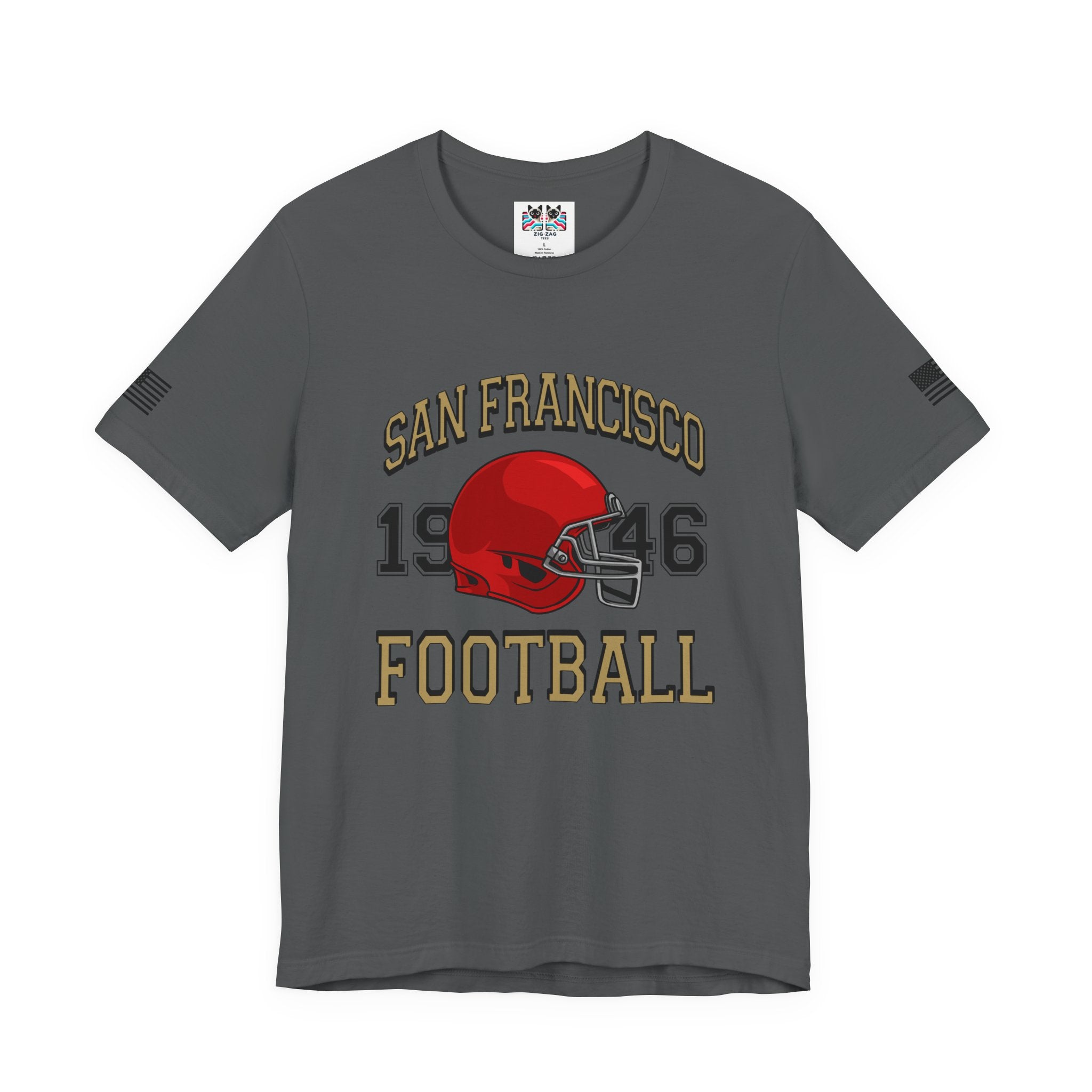 San Francisco Football T-Shirt, EST 1946 Collegiate Helmet Tee, SF Bay Area Football Fan Shirt, Retro Football Gift, Unisex