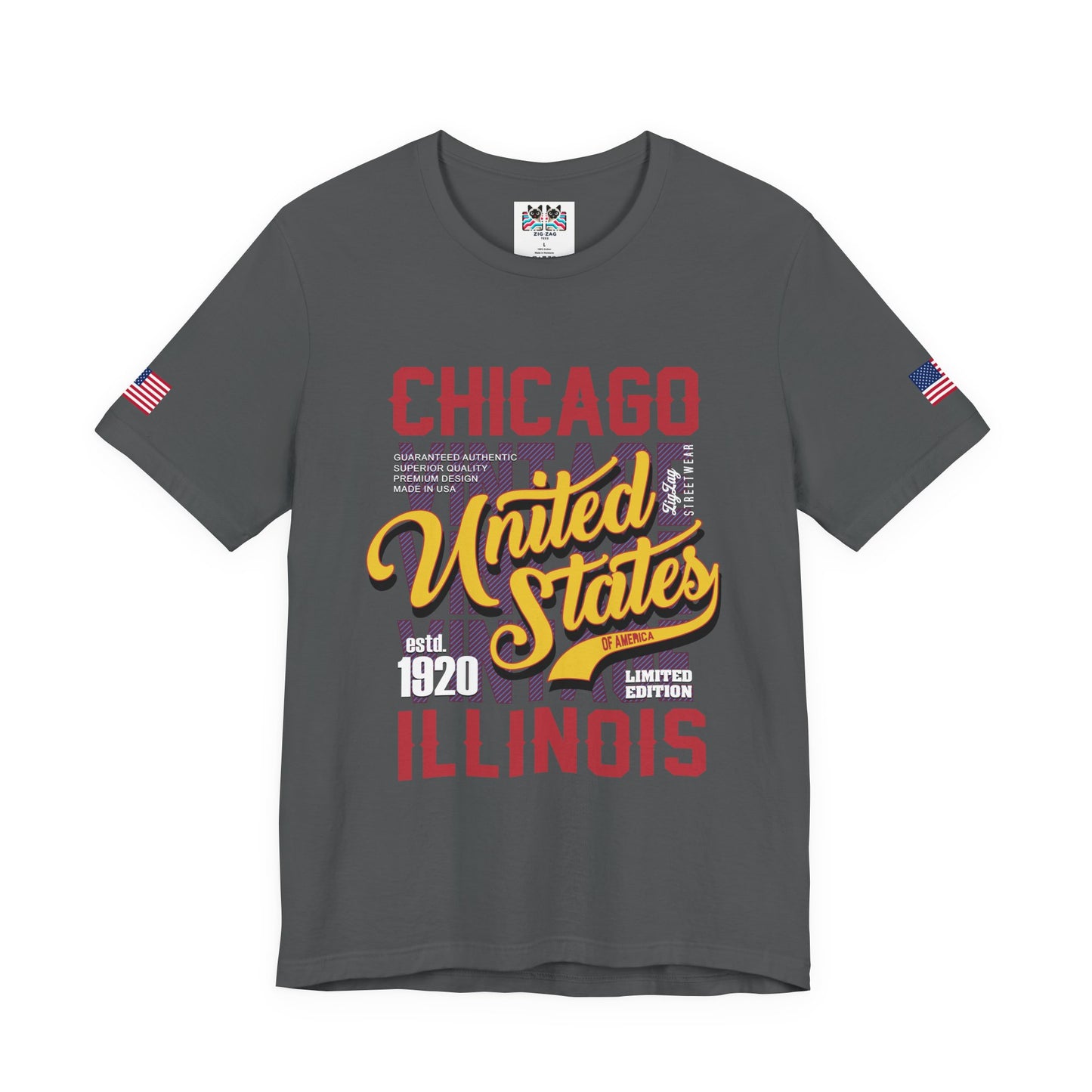 Chicago United States Illinois T-Shirt - Limited Edition 1920 Vintage Streetwear
