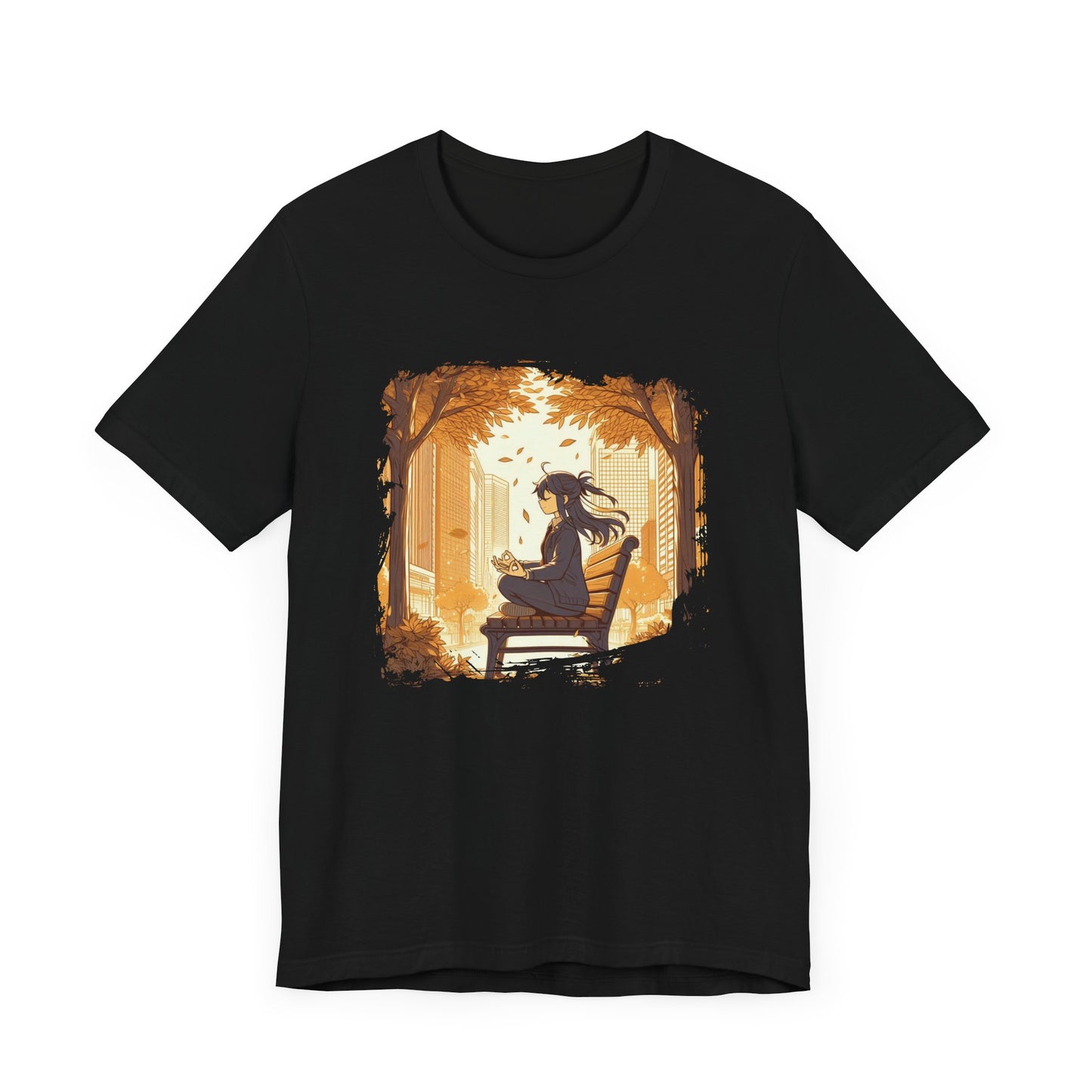 Urban Nature Meditating Girl Peace in the City T-Shirt
