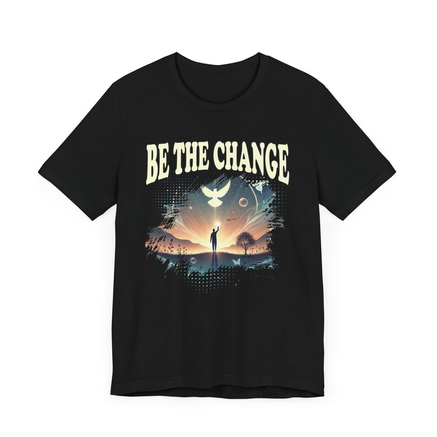 Be the Change | Walking Toward Sunset & White Pigeon T-Shirt