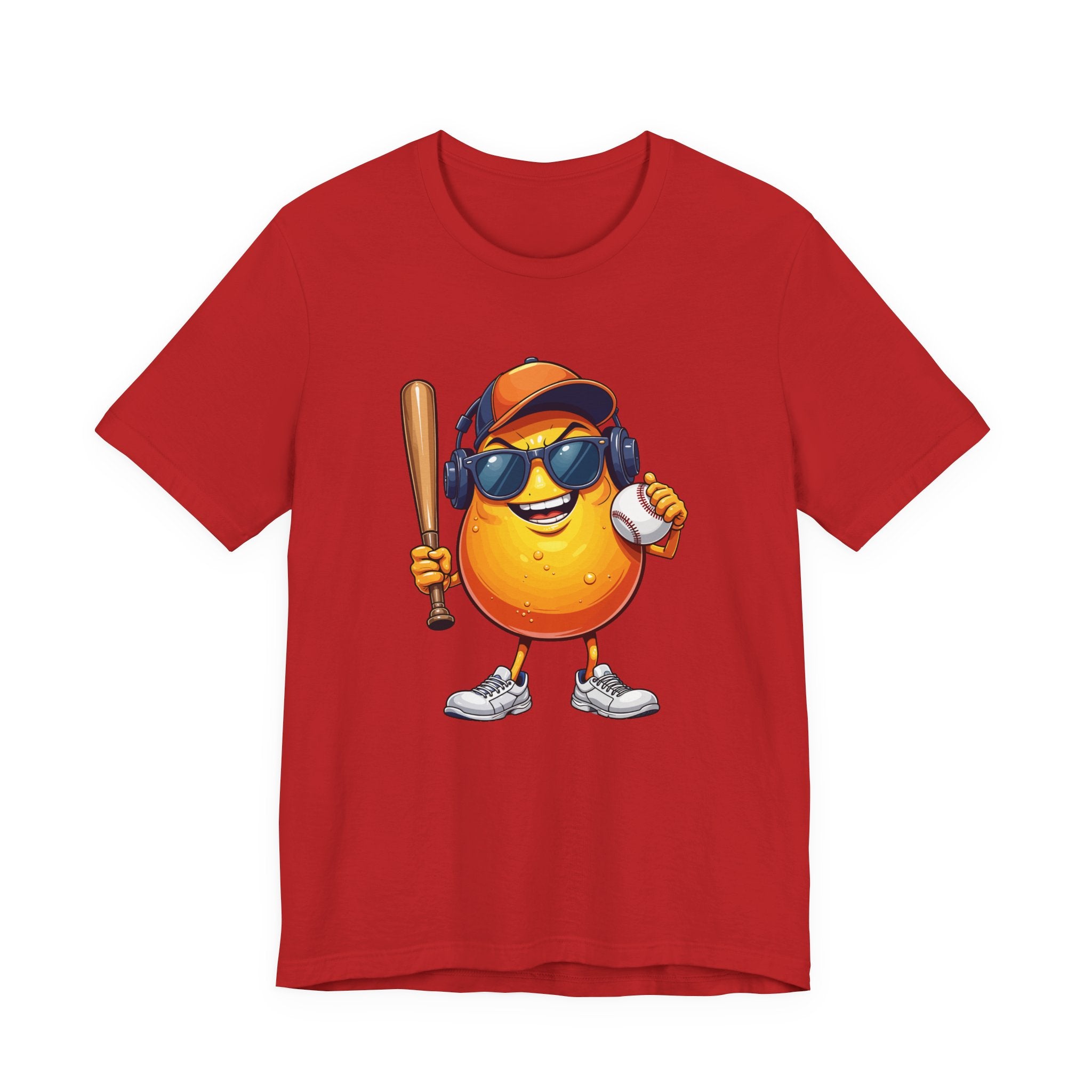 Happy Papaya Baseball Mascot Tshirt Fun Sports Fruit Character Design
