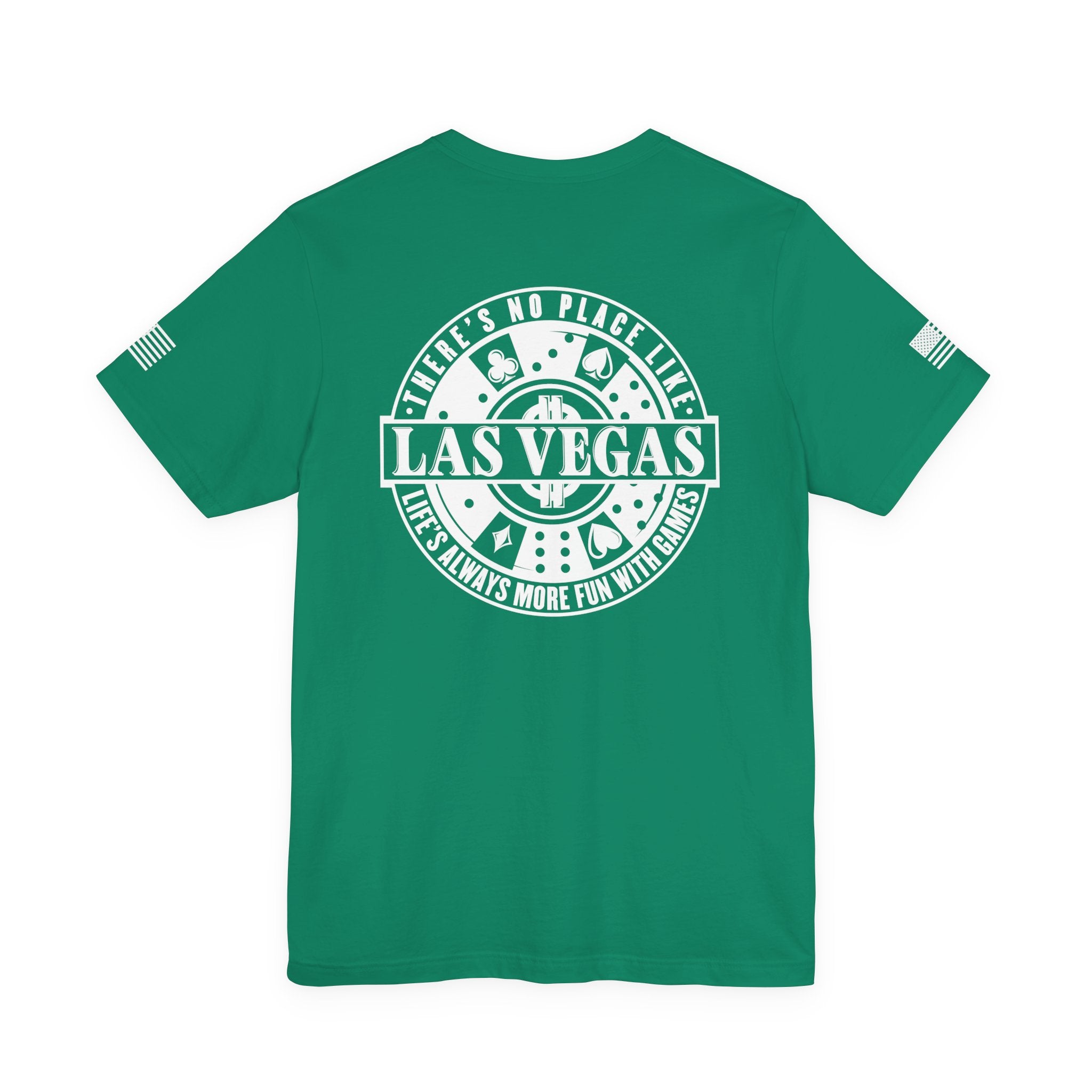 I'm Home Here in Las Vegas Front & Back T-Shirt – Poker Cards Casino Royal Flush Tee