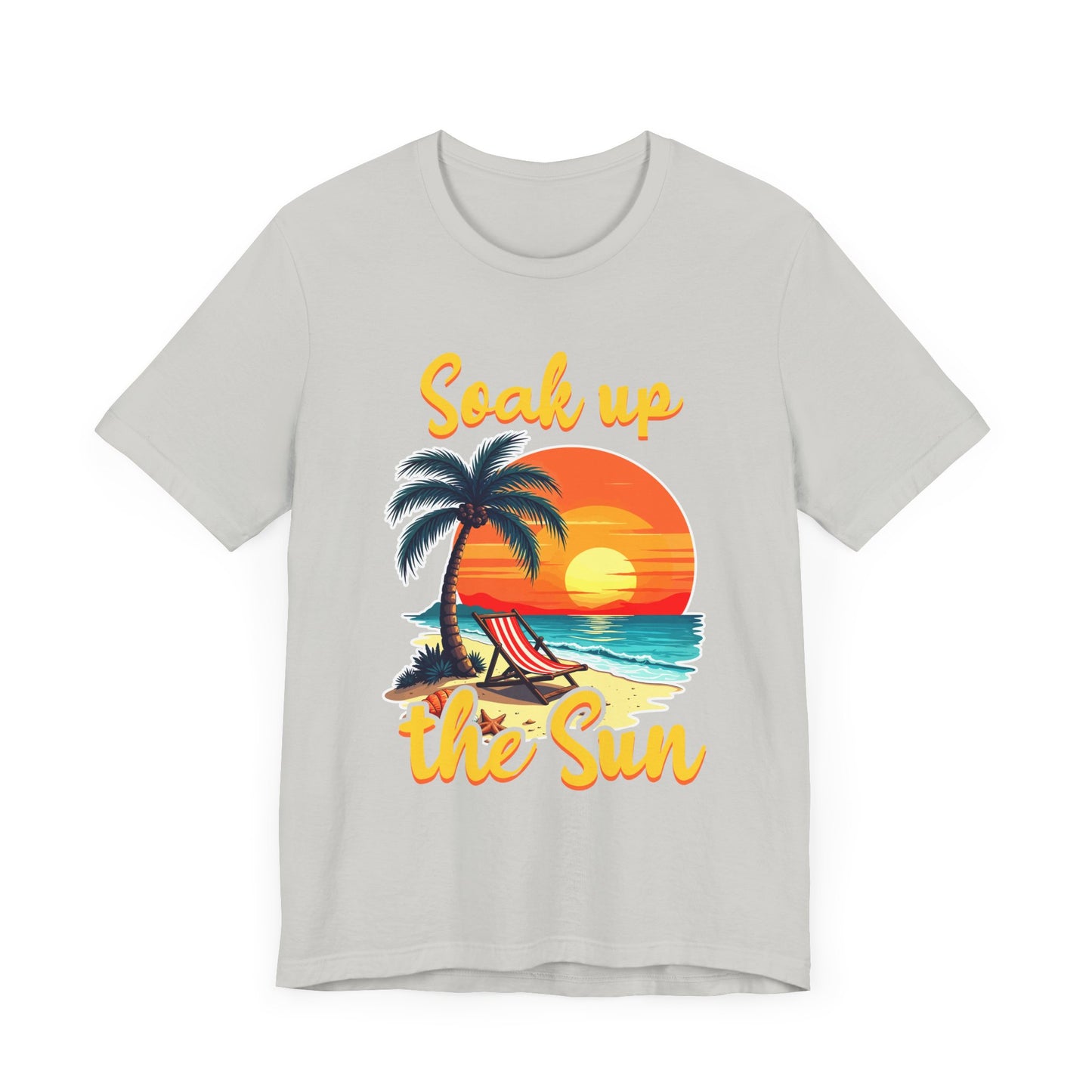 Soak Up The Sun Shirt, Coastal Chill Tee, Summer Sunshine T Shirt, Relaxed Beach Apparel, Sunlight Escape Graphic Top