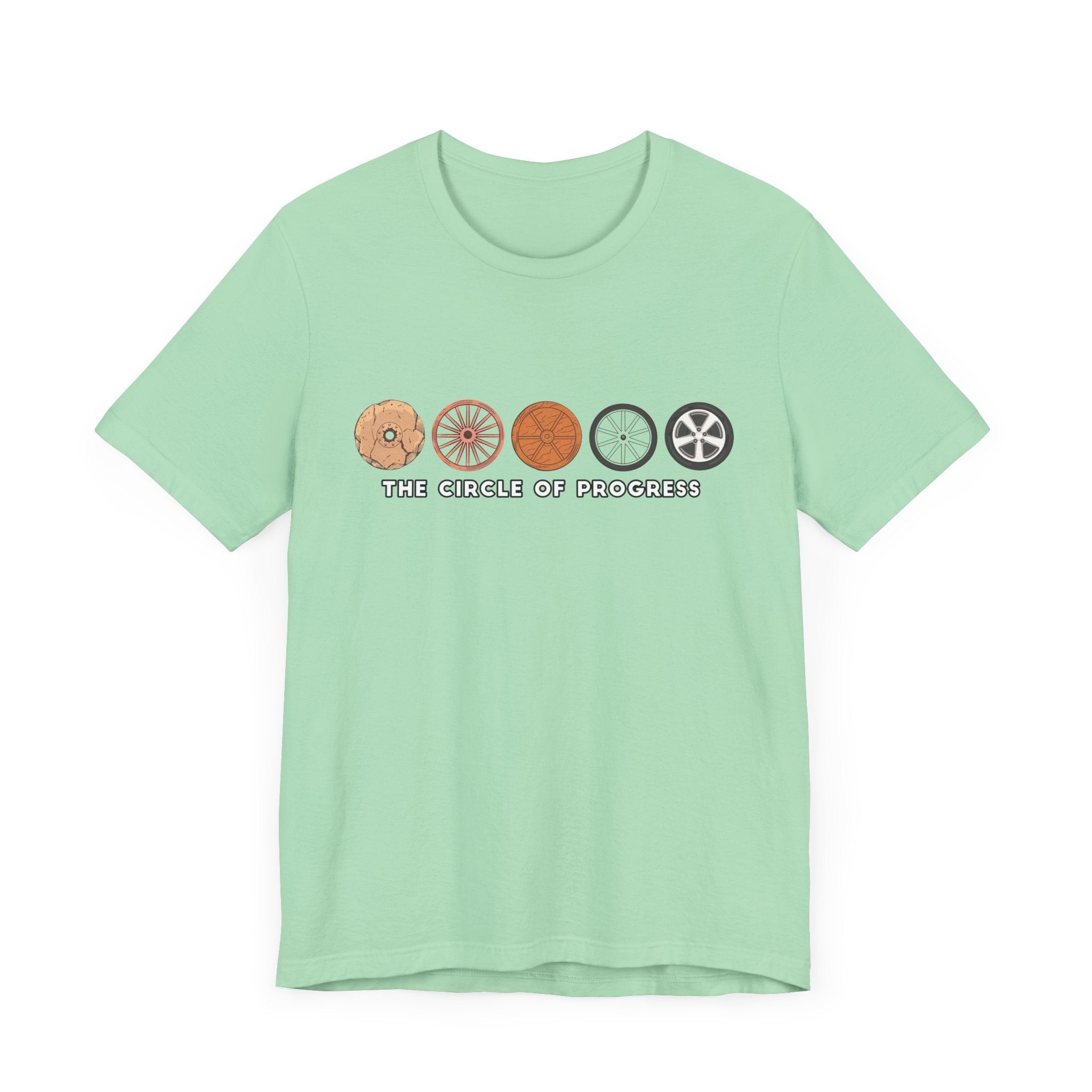 The Wheel of Progress | Evolution of the Wheel Graphic T-Shirt