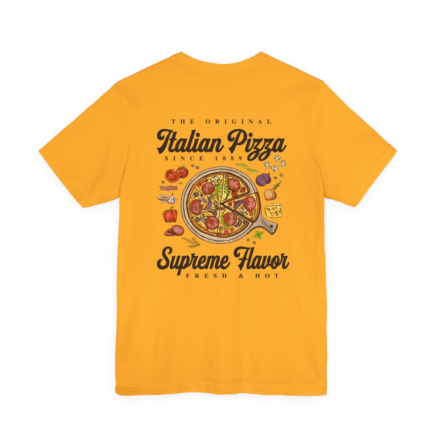 The Original Italian Pizza T-Shirt – Supreme Flavor with Classic Ingredients Graphic