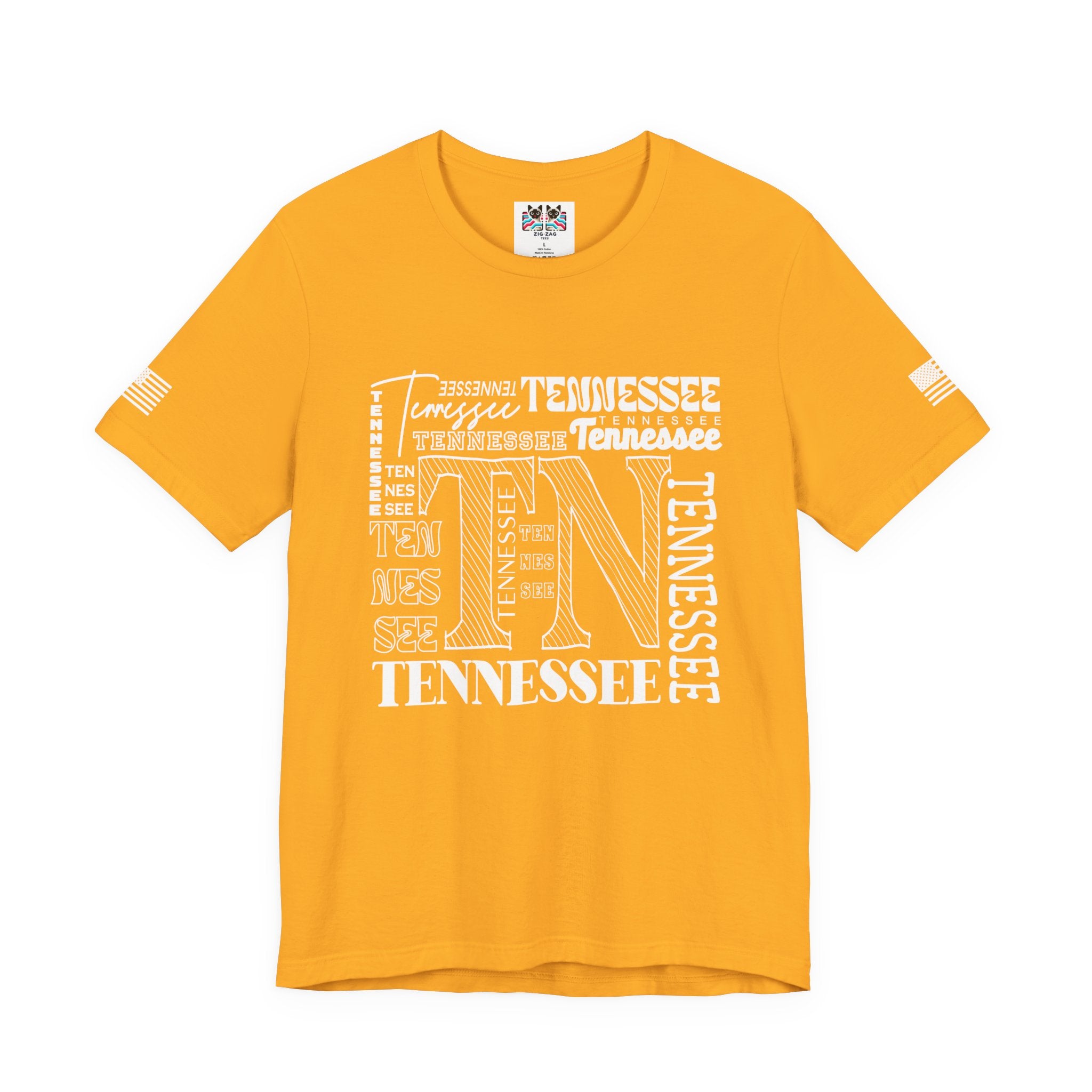 Tennessee TN T-Shirt – Multi-Style Typography Word Collage Graphic Tee