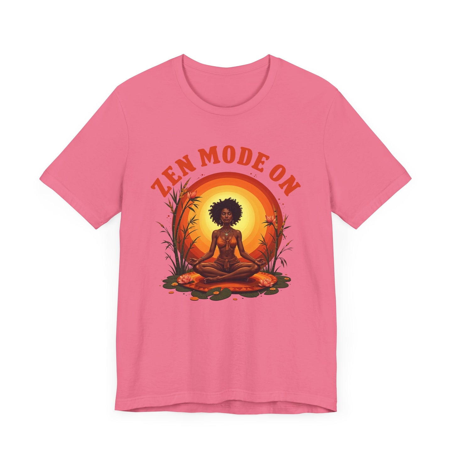 Zen Mode On – Peaceful Meditation Lotus Glow Graphic T-Shirt