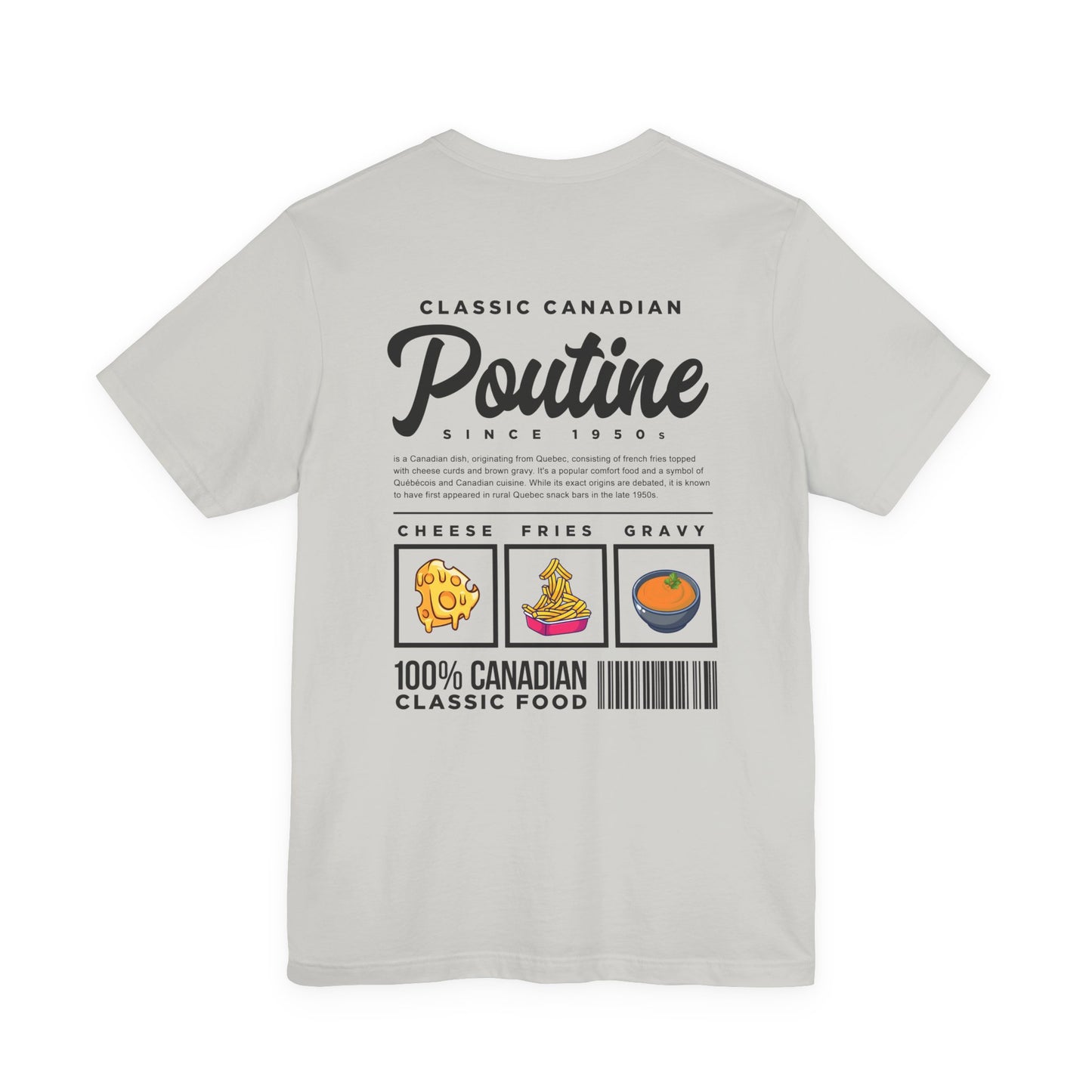 Classic Canadian Poutine T-Shirt – Featuring Traditional Ingredients & Origin Story