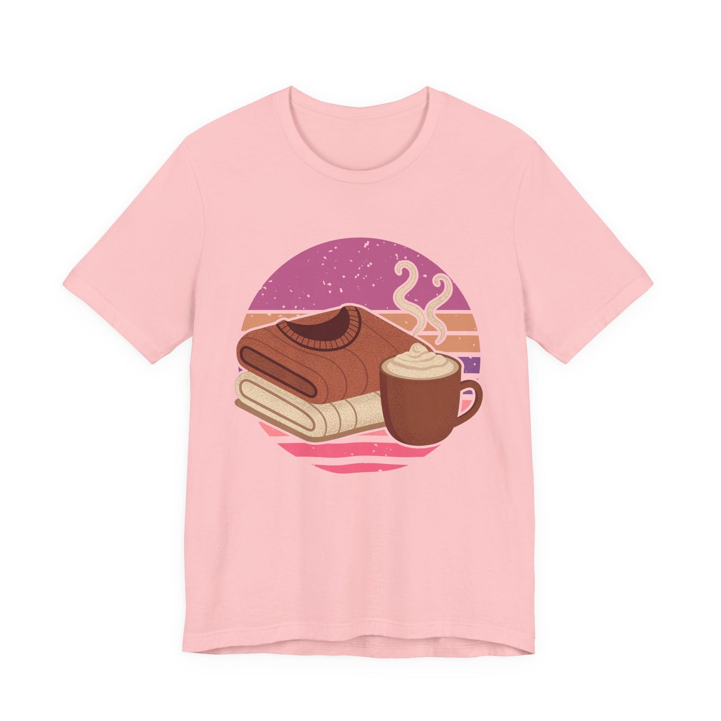 Sweater Weather Aesthetic – Cozy Sweater, Hot Drink & Cool Weather Graphic T-Shirt
