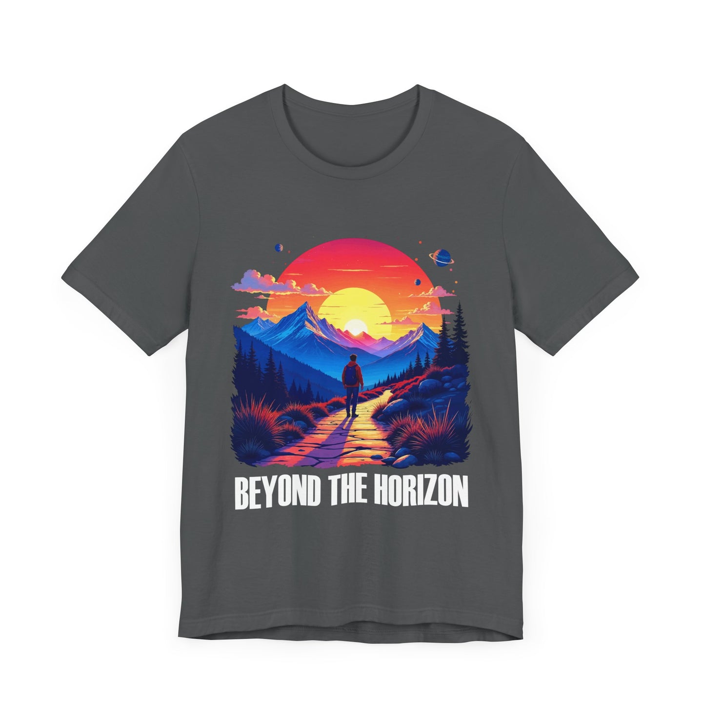 Beyond the Horizon | Inspirational Sunset & Space Exploration T-Shirt