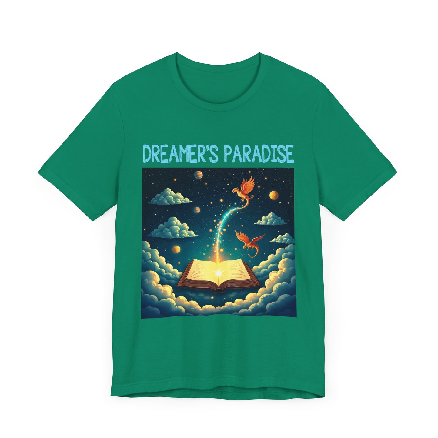 Dreamers Paradise | Fantasy Dragons & Magic Book T-Shirt