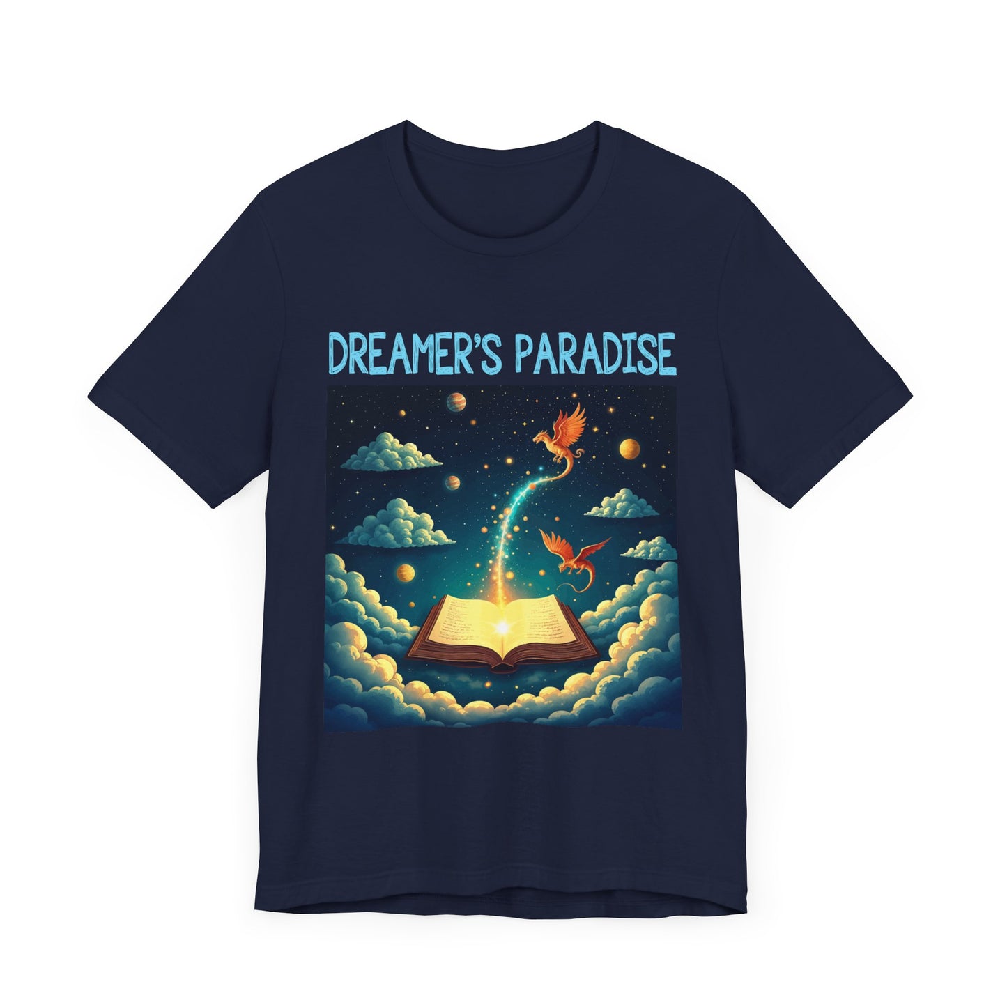 Dreamers Paradise | Fantasy Dragons & Magic Book T-Shirt