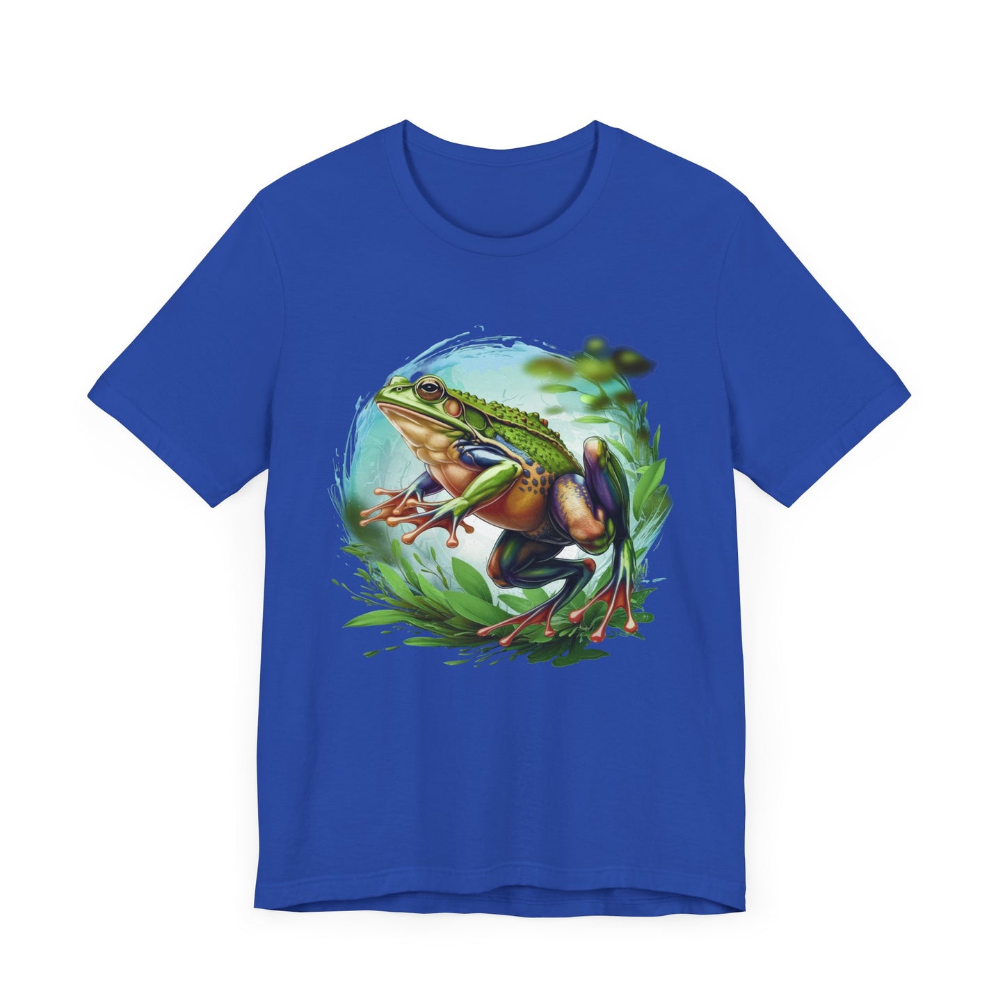 Leaping Frog in Air with energy and grace in Lush Green Vegetation Graphic T-Shirt