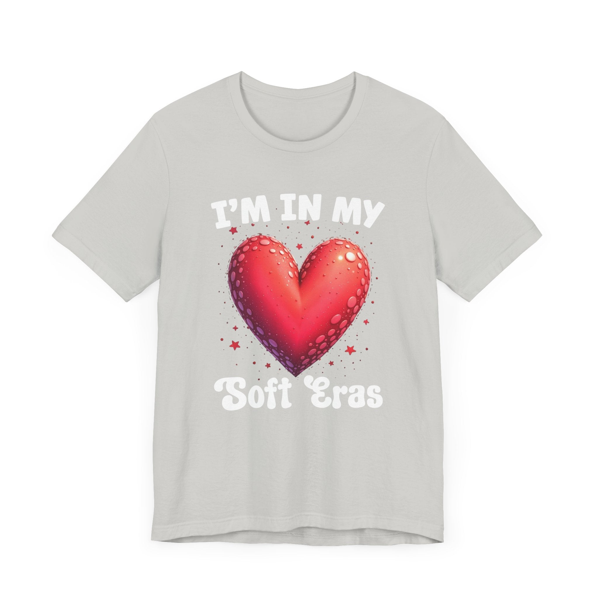 I'm In My Soft Eras – Embossed Red Heart & Star Accents Graphic T-Shirt