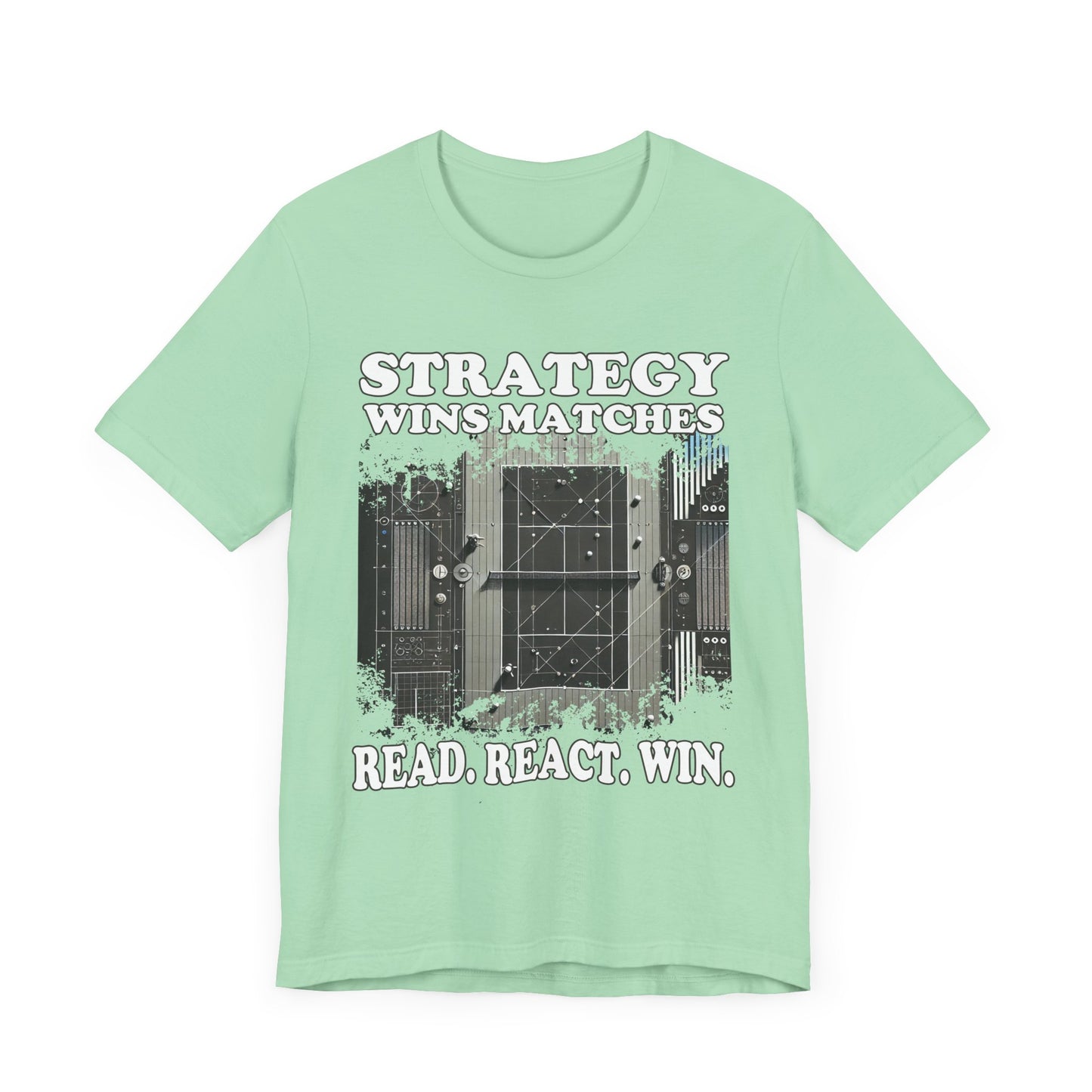 Strategy Wins Matches. Read, React, Win | Grayed Out Playing Field Graphic T-Shirt
