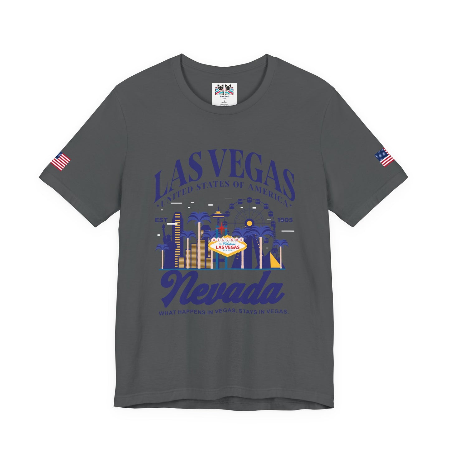 Las Vegas Nevada USA T-Shirt - What Happens in Vegas Stays in Vegas Est 1905