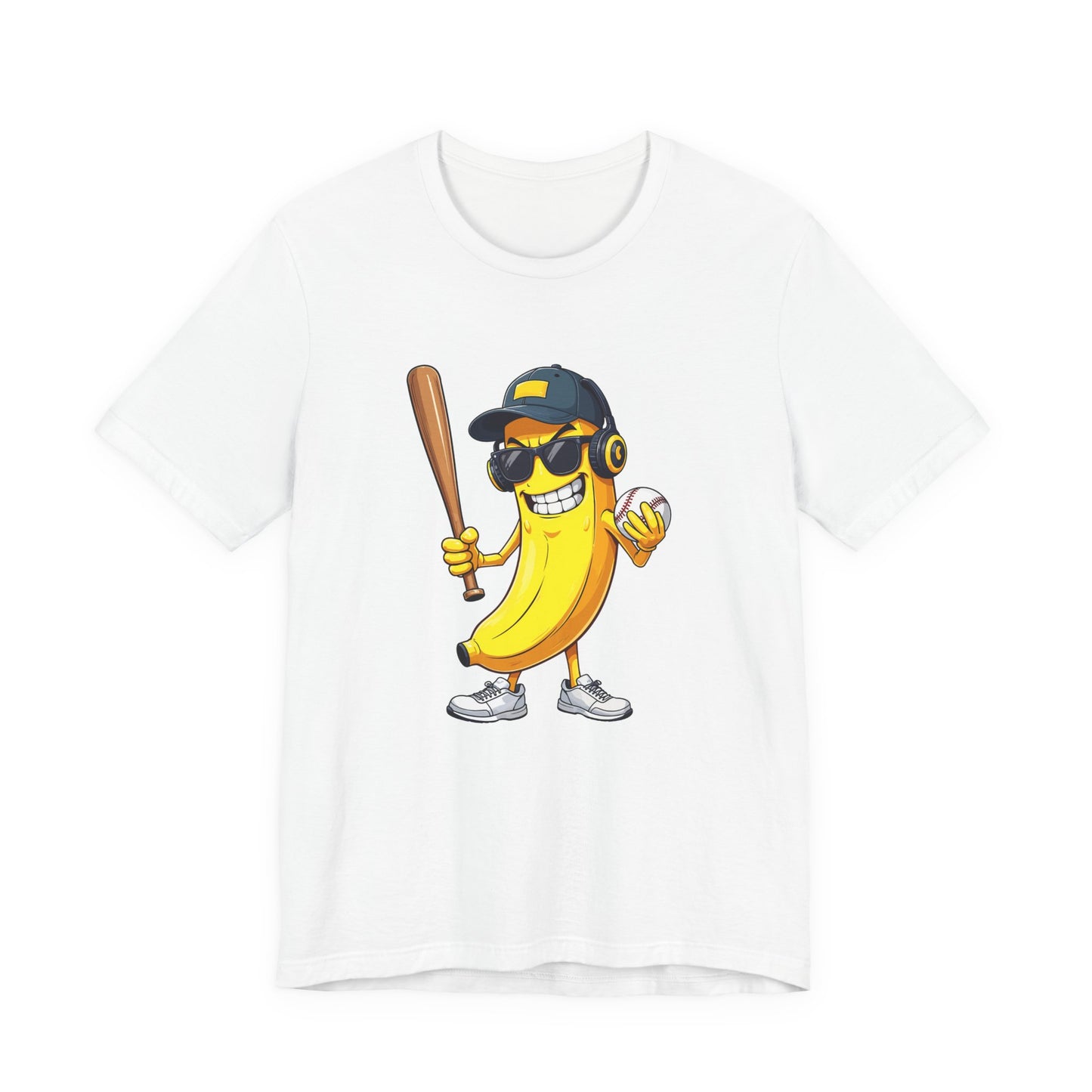 Banana Baseball Aggressive Mascot Tshirt Cool Fruit Sports Character