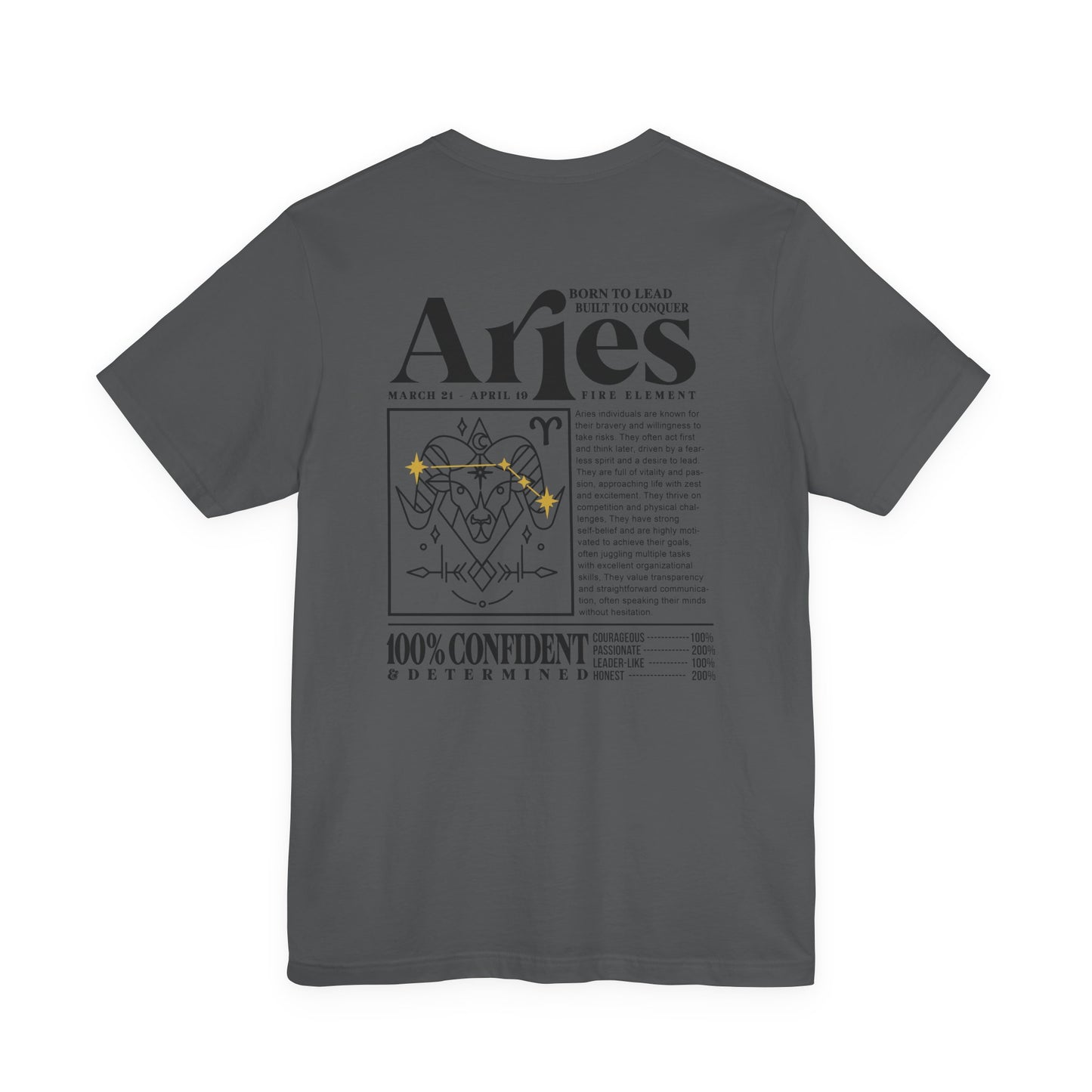 Aries Zodiac T-Shirt – Born to Lead, Built to Conquer