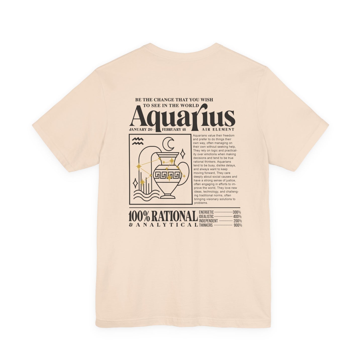 Aquarius Zodiac T-Shirt – Be the Change Air Element