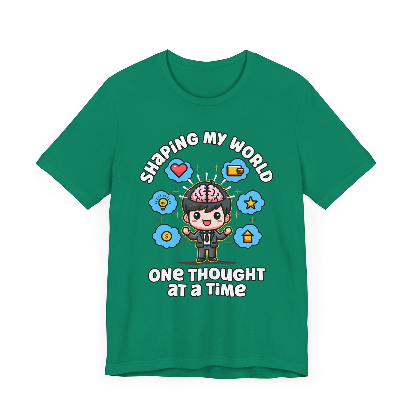 My Thoughts Create My Reality Shirt, Anime Brainstorm Manifestation Tee, Mental Power Graphic T Shirt, Law Of Attraction Apparel, Visual Mindset Top