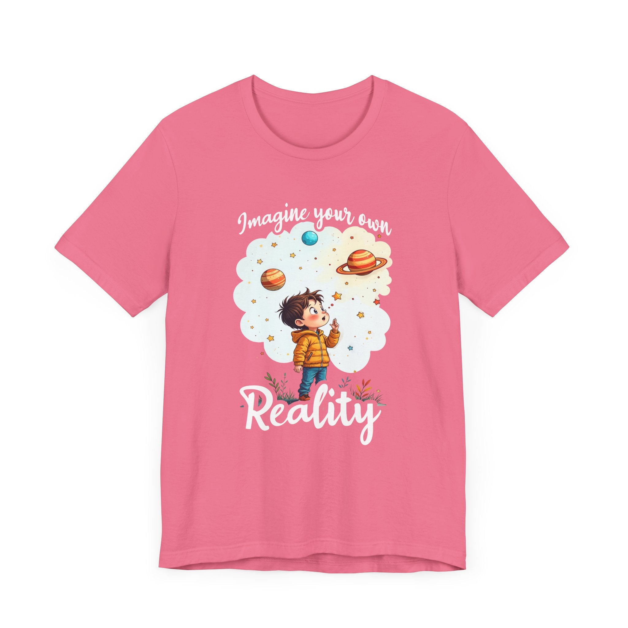 Digital Daydream - Imagine Your Own Reality – Toddler Dreaming Up Colorful Space Planets & Stars T-Shirt