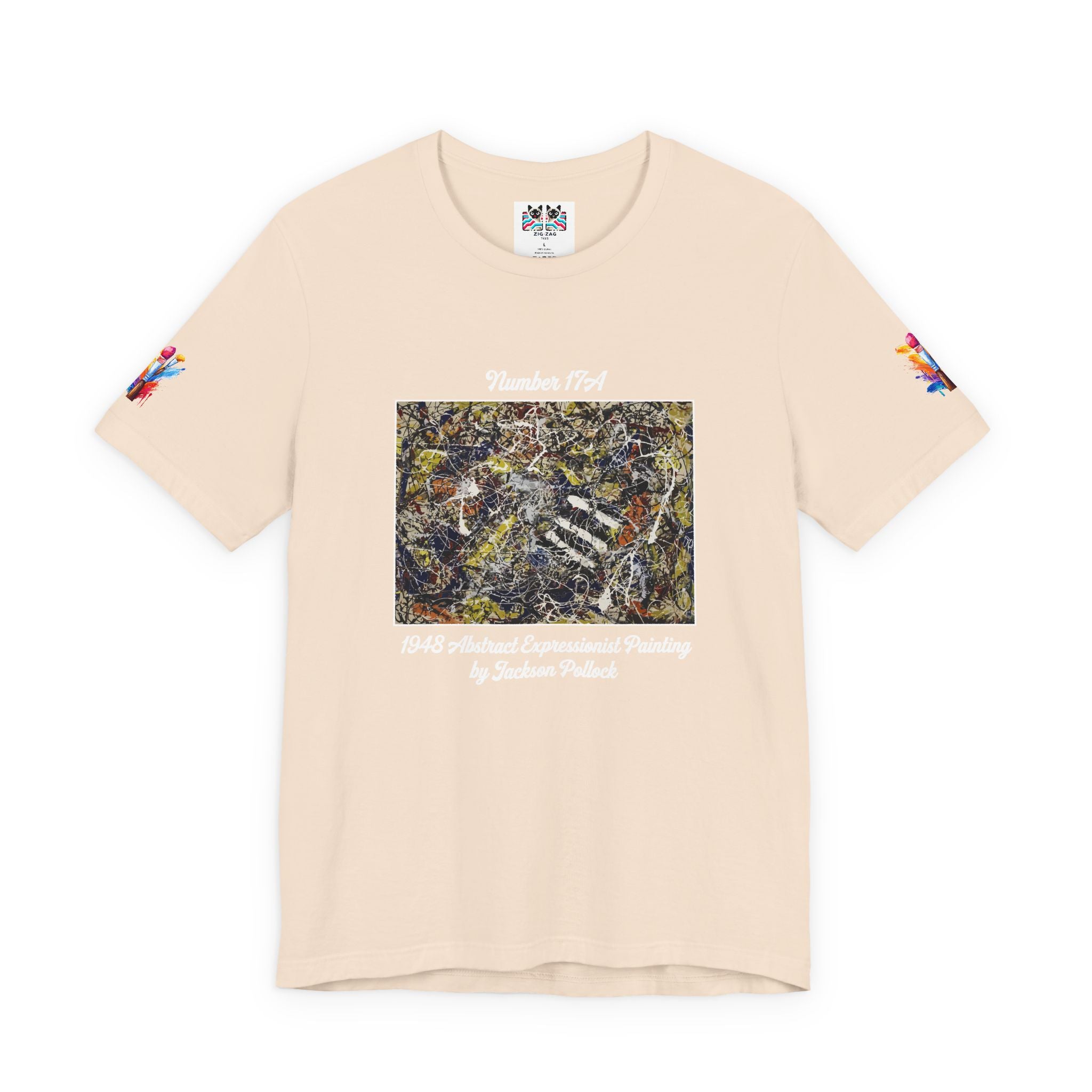 Jackson Pollock Number 17A T-Shirt – 1948 Abstract Expressionist Drip Painting Art Tee