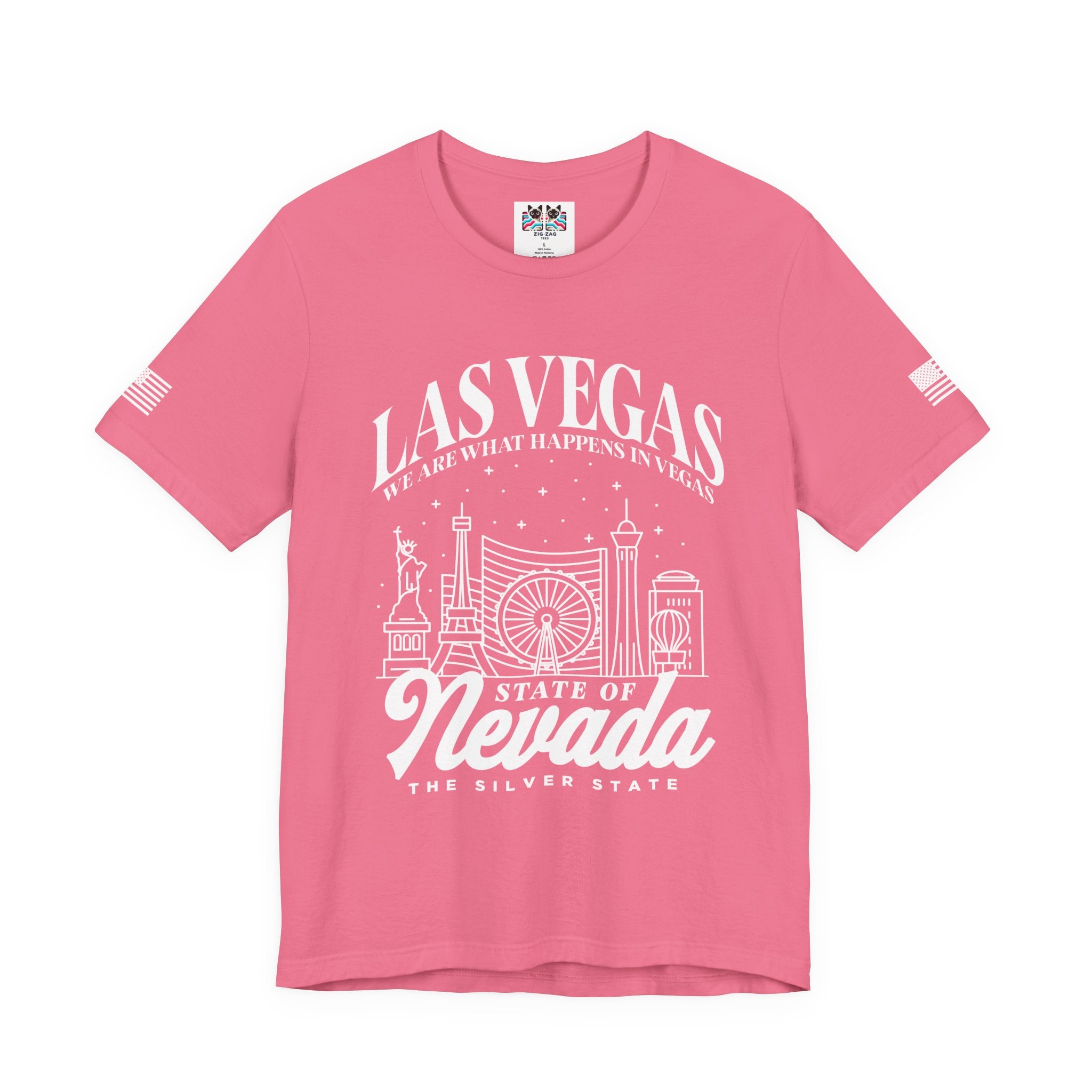 Las Vegas State of Nevada T-Shirt – Vegas Skyline Silver State Souvenir Tee