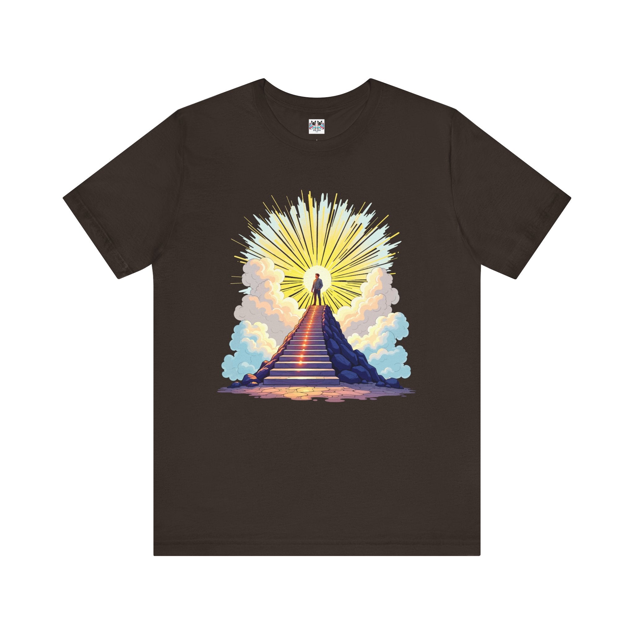 Believe Receive Achieve Inspirational Sunrise Stairway Success T-Shirt