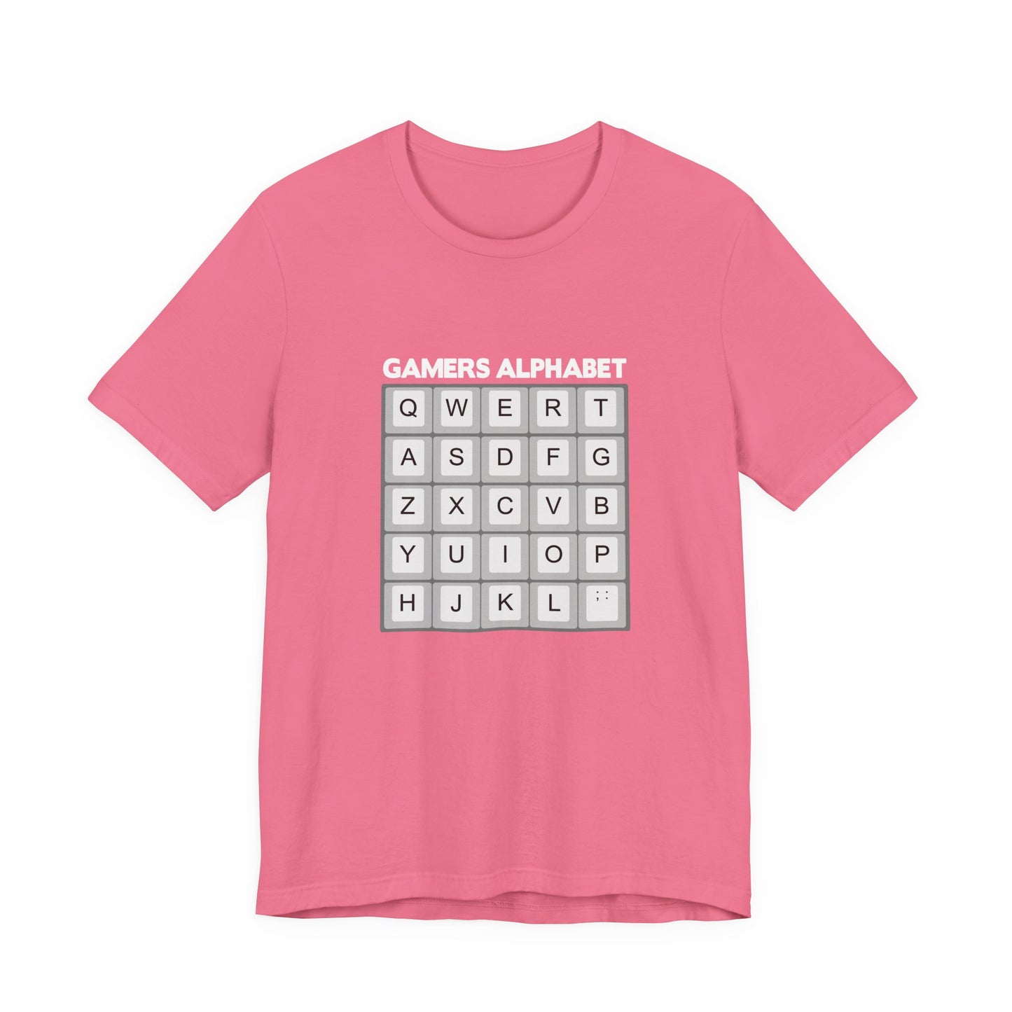 Gamers Alphabet T-Shirt – Funny Keyboard Gamer Essential Graphic Tee