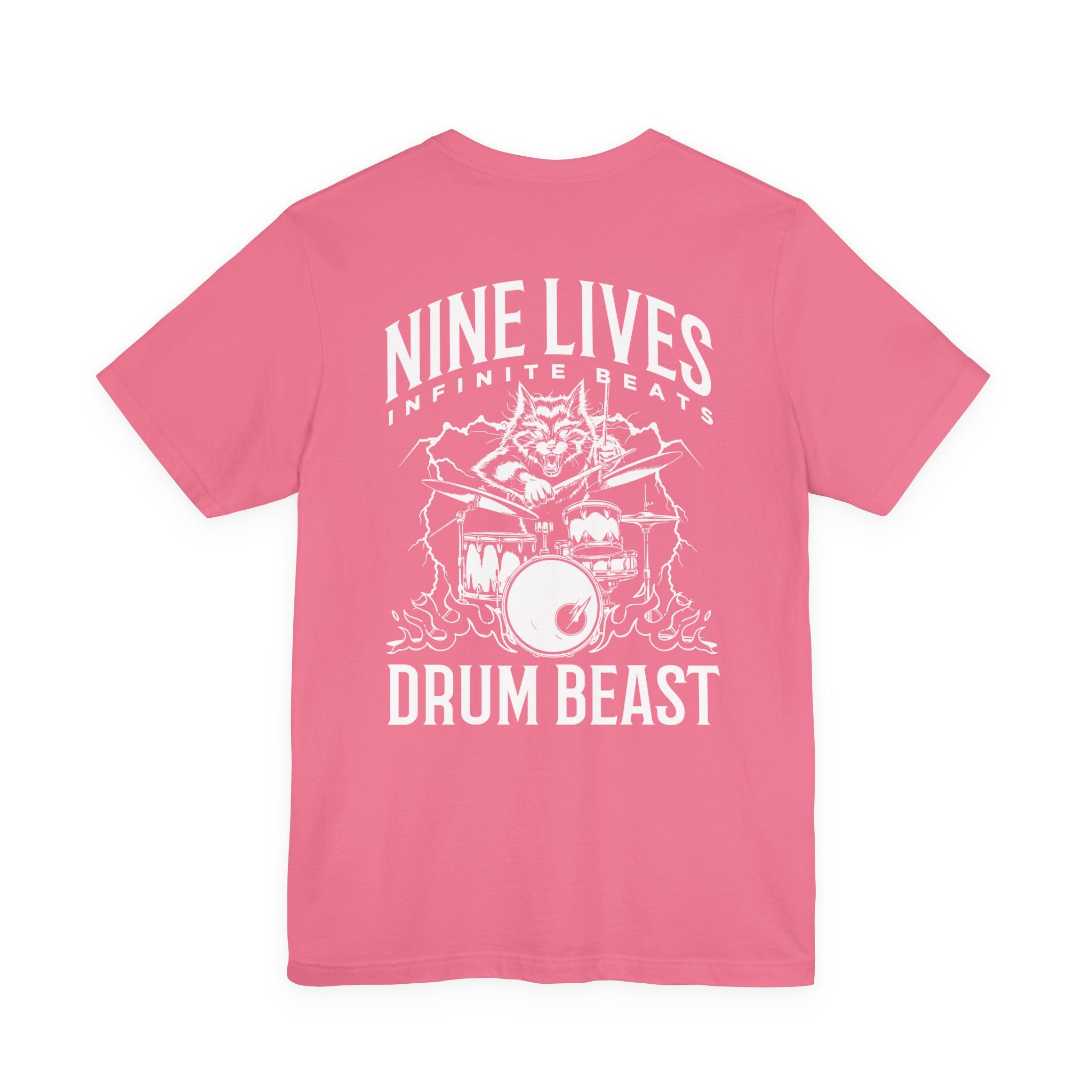 Nine Lives Infinite Beats DRUM BEAST T-Shirt – Furious Car Drum Machine Graphic