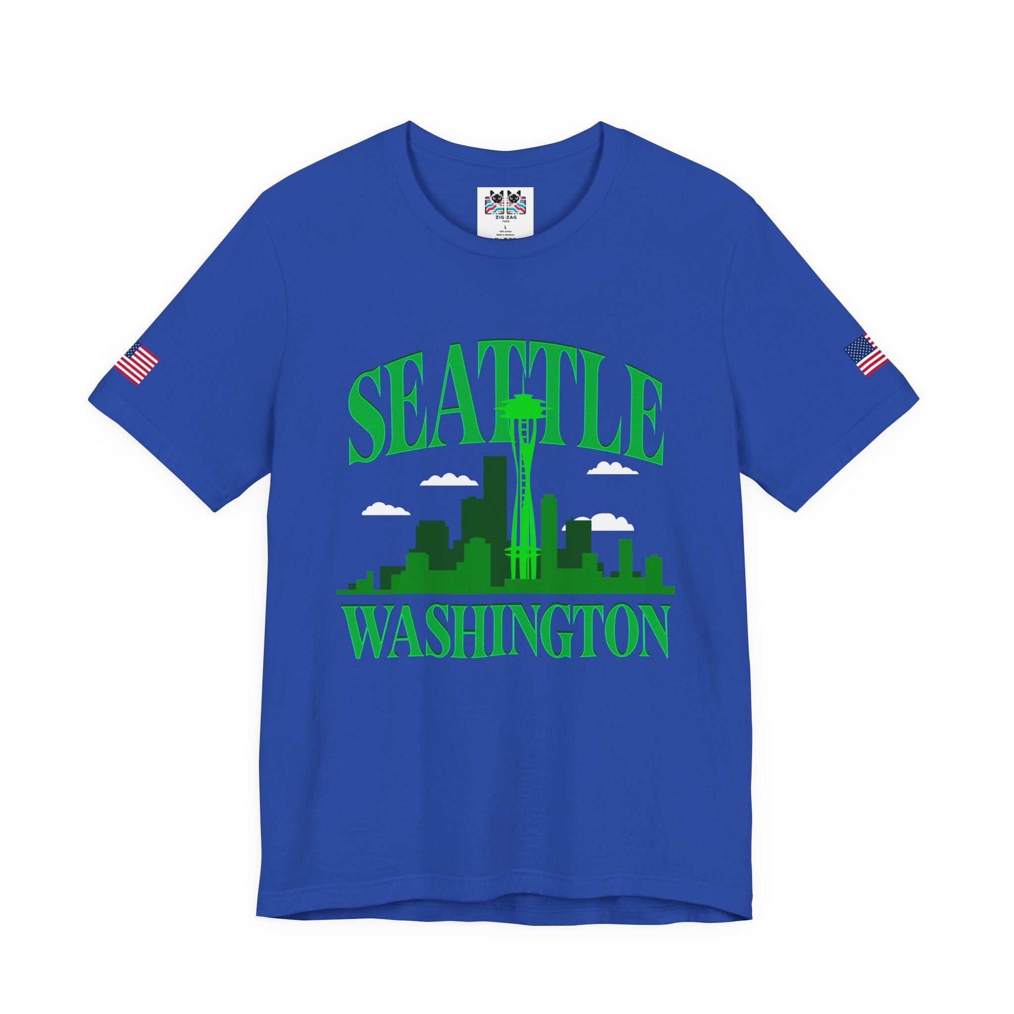 Seattle Washington Arch Space Needle Skyline Silhouette T-Shirt | Seattle Souvenir Tee | Emerald City Pride Shirt