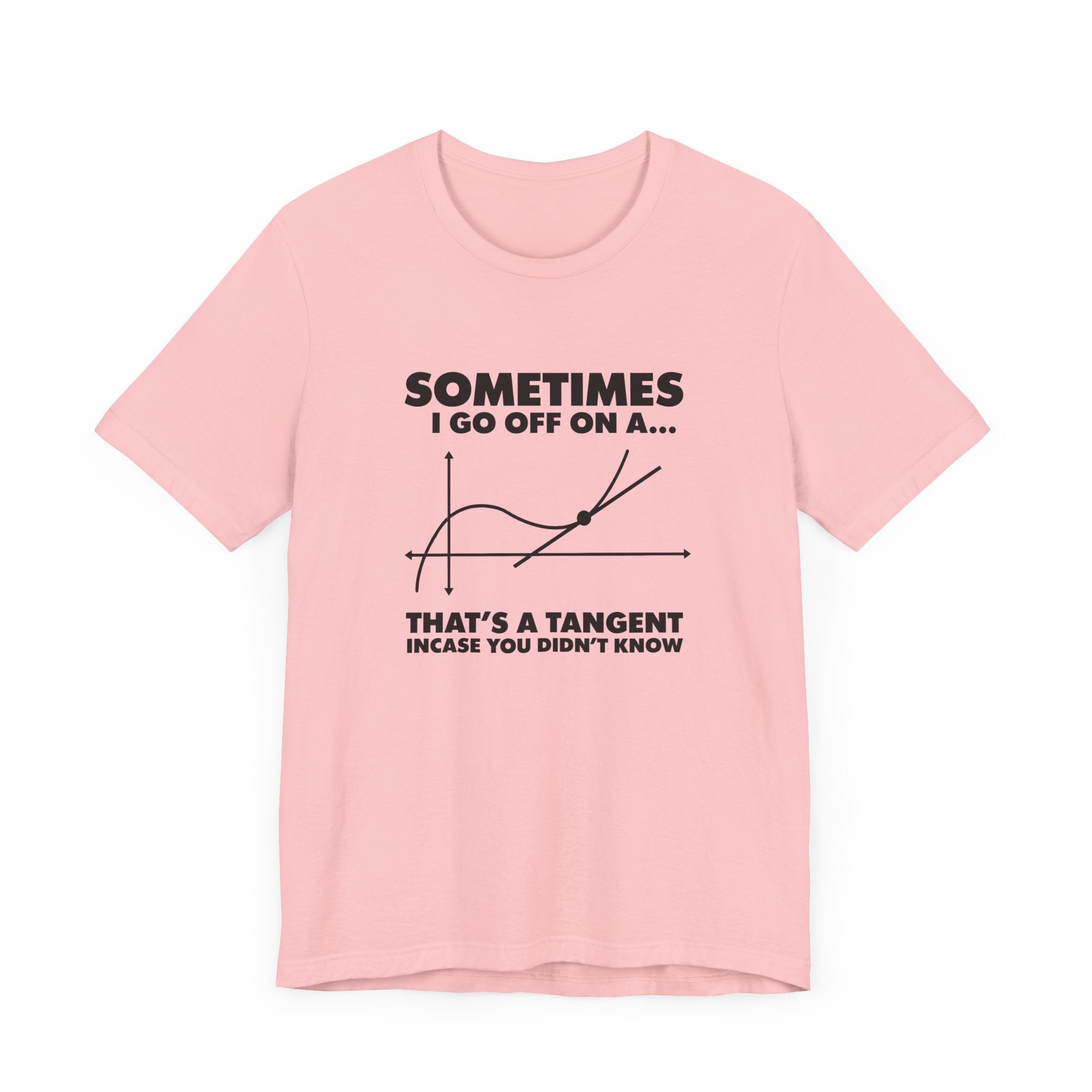Math Nerd Tee – Tangent Pun with Graph Illustration