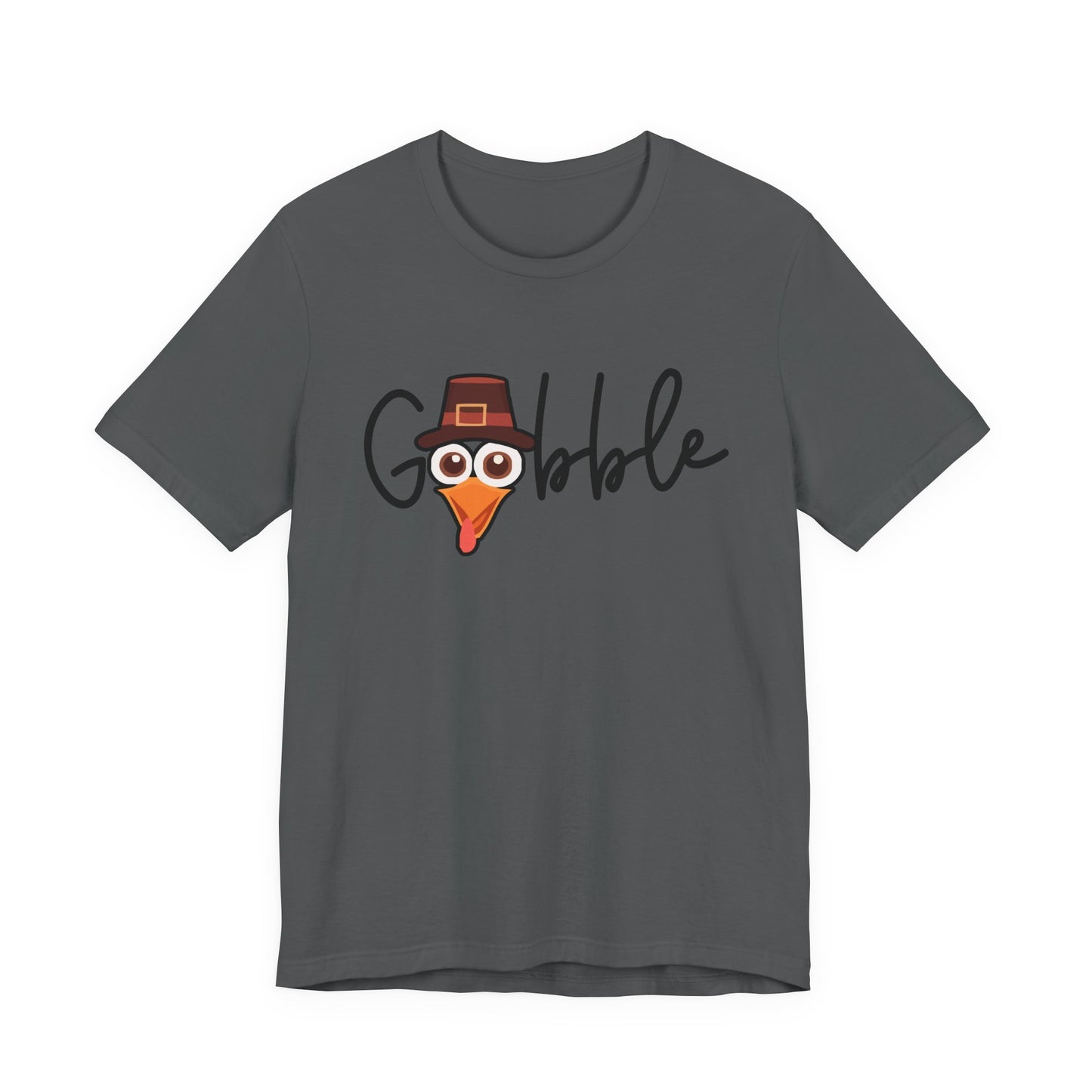 Gobble Turkey Head Cursive T-Shirt