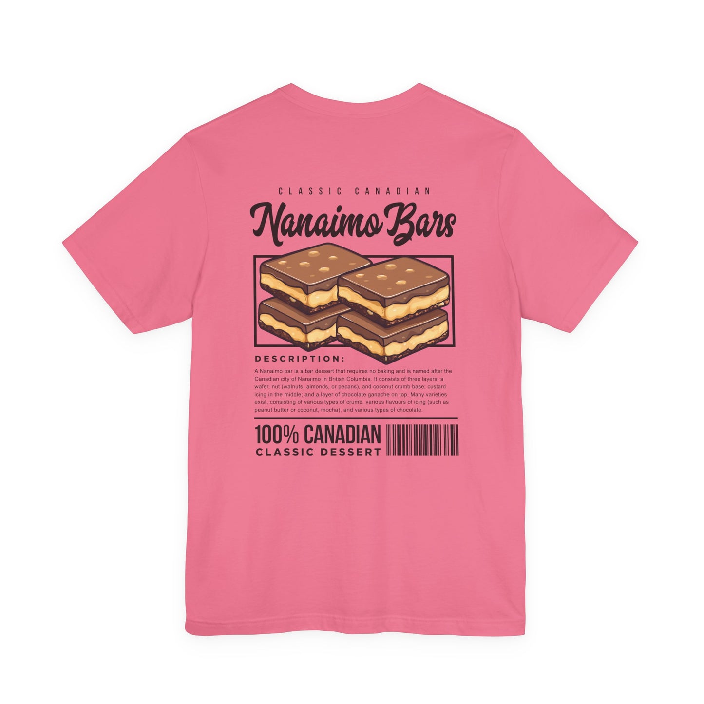 Classic Canadian Nanaimo Bars T-Shirt – Featuring Iconic Dessert & Ingredient Graphic