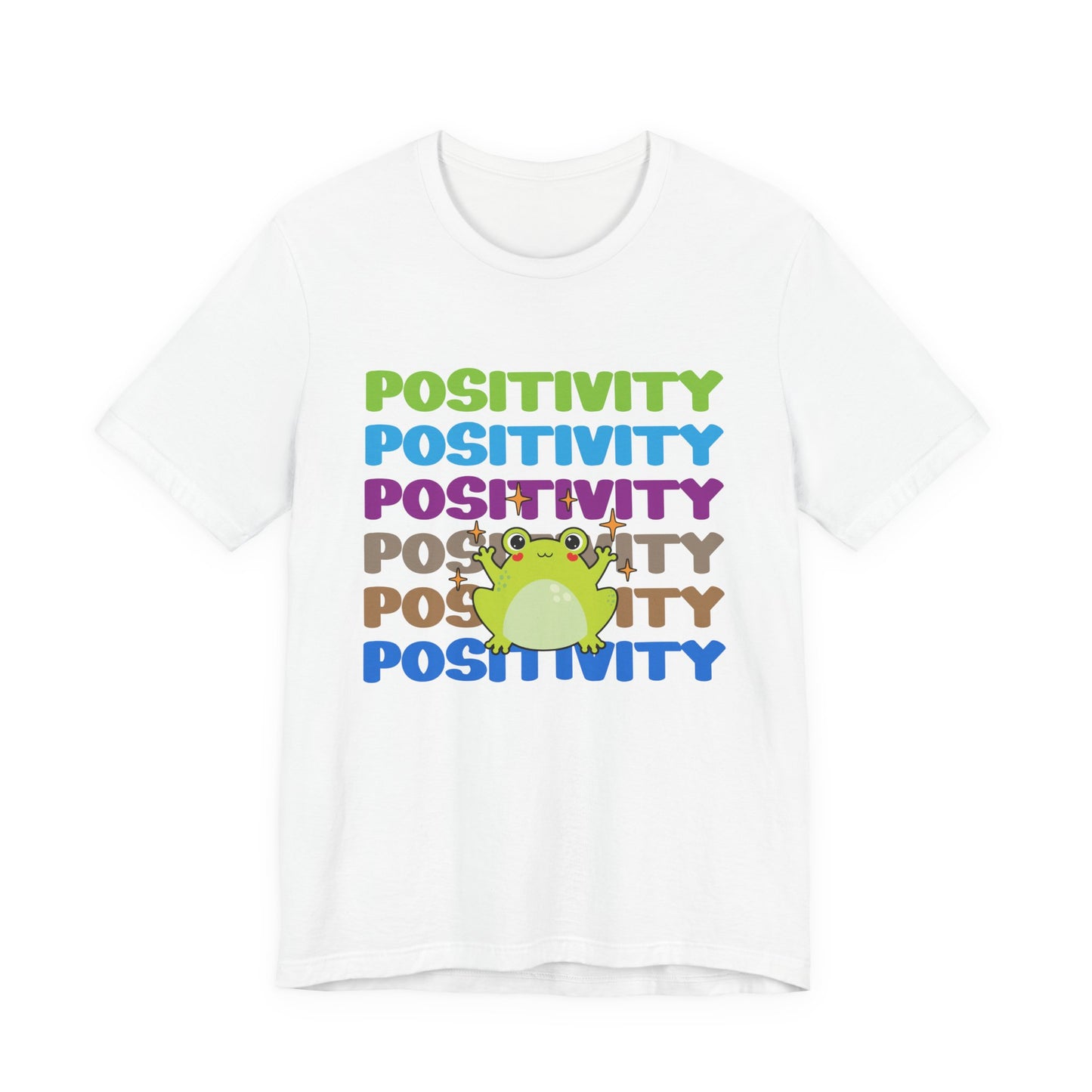 Happy Frog Positivity T-Shirt – Cute Green Frog Graphic Motivational Tee