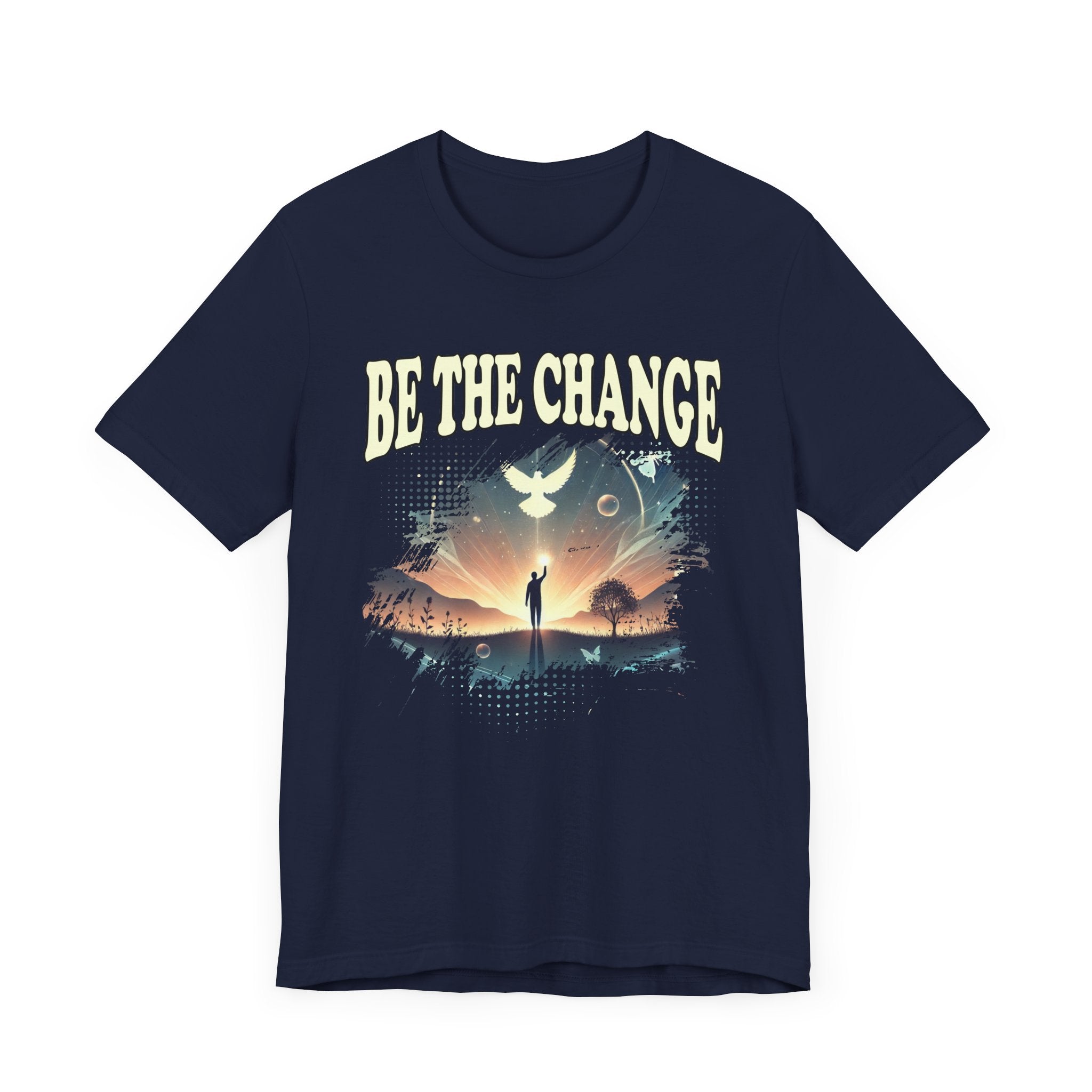 Be the Change | Walking Toward Sunset & White Pigeon T-Shirt