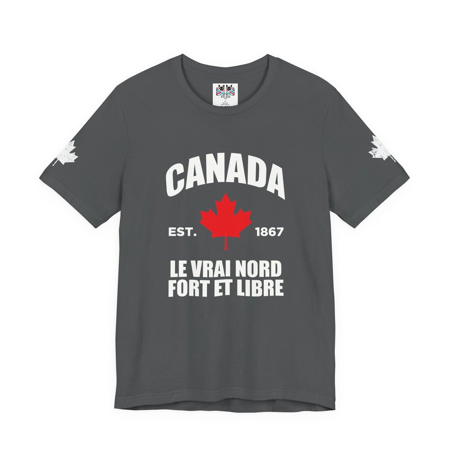 Canada Le Vrai Nord, Fort Et Libre Red Maple Heritage T-Shirt