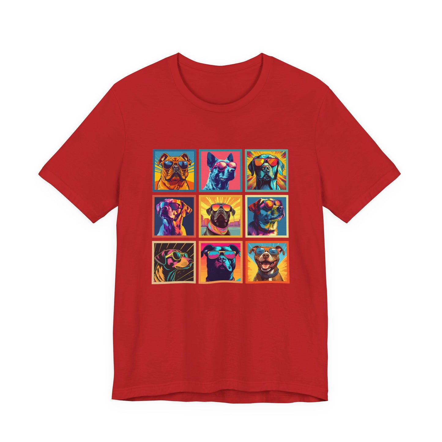 Cool Dogs Pop Art Sunglasses Tshirt – Nine Retro Pups