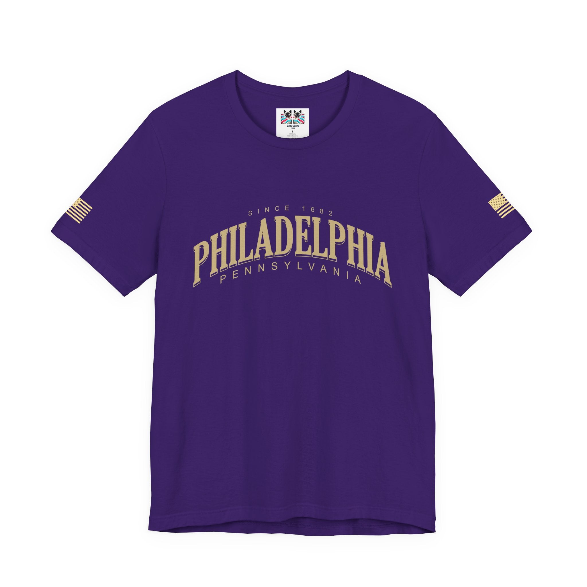 Philadelphia Pennsylvania Since 1682 T-Shirt – Faded Arch Vintage Typography Tee